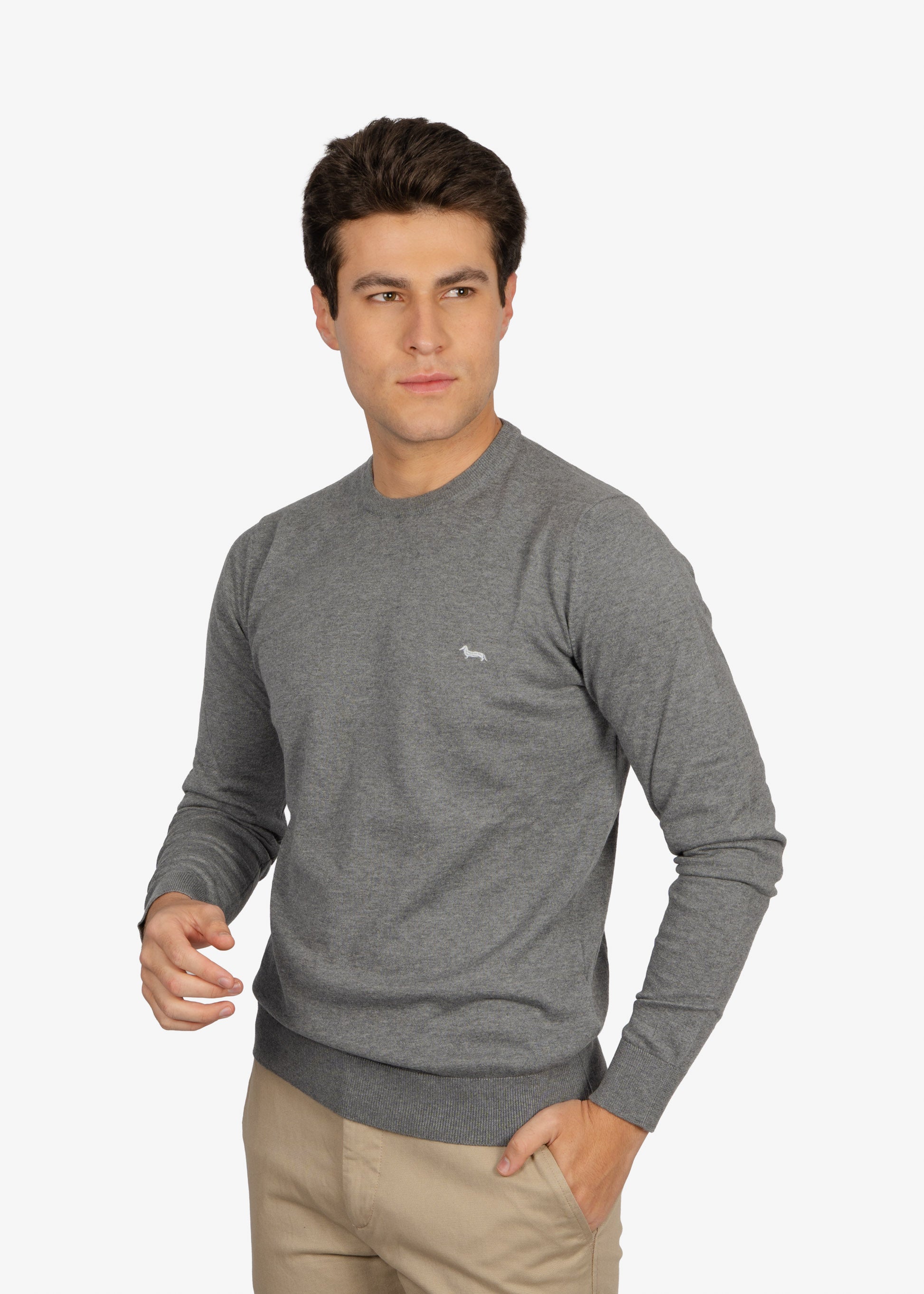 Sweater Cuello Redondo Gris H&B
