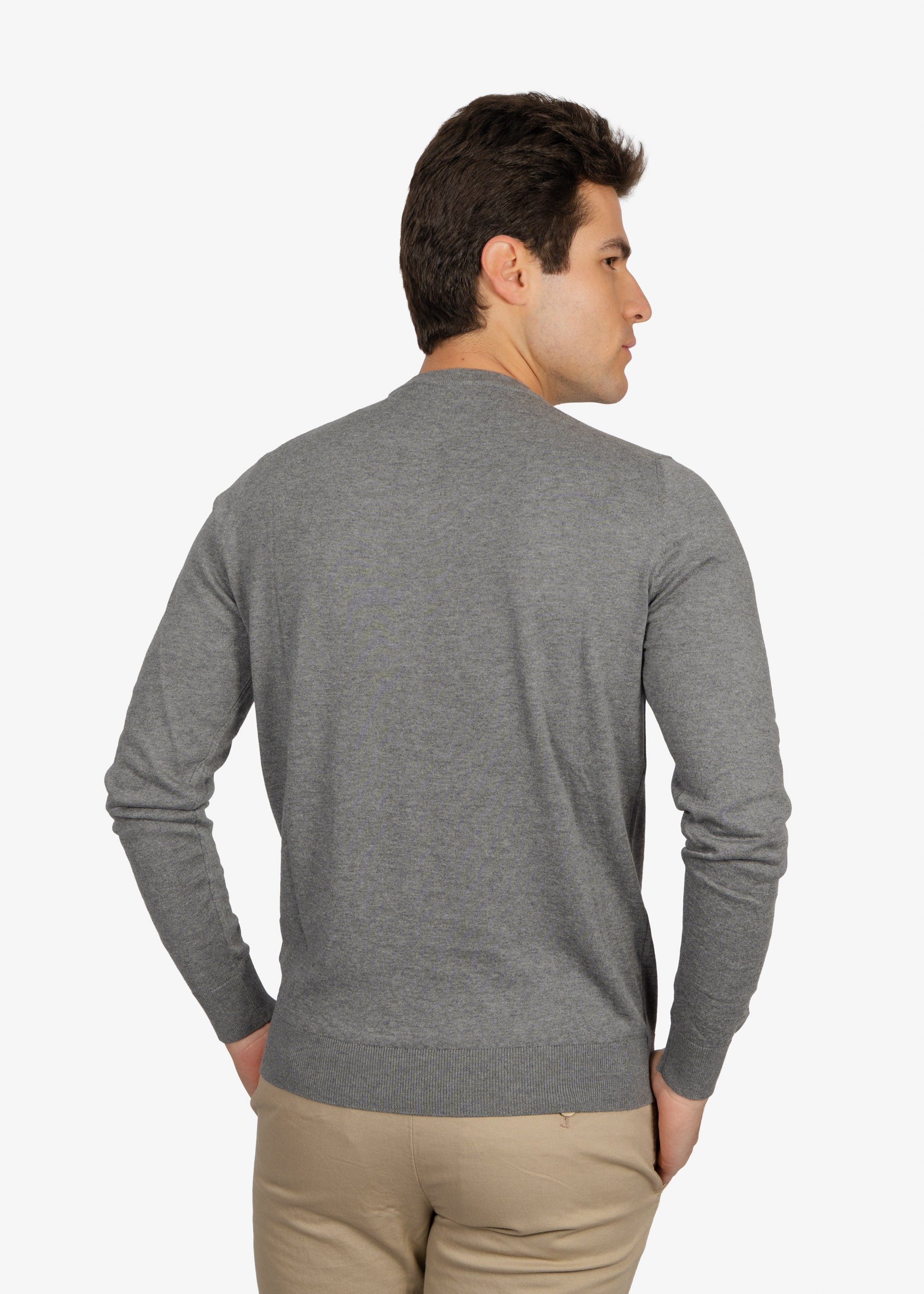 Sweater Cuello Redondo Gris H&B