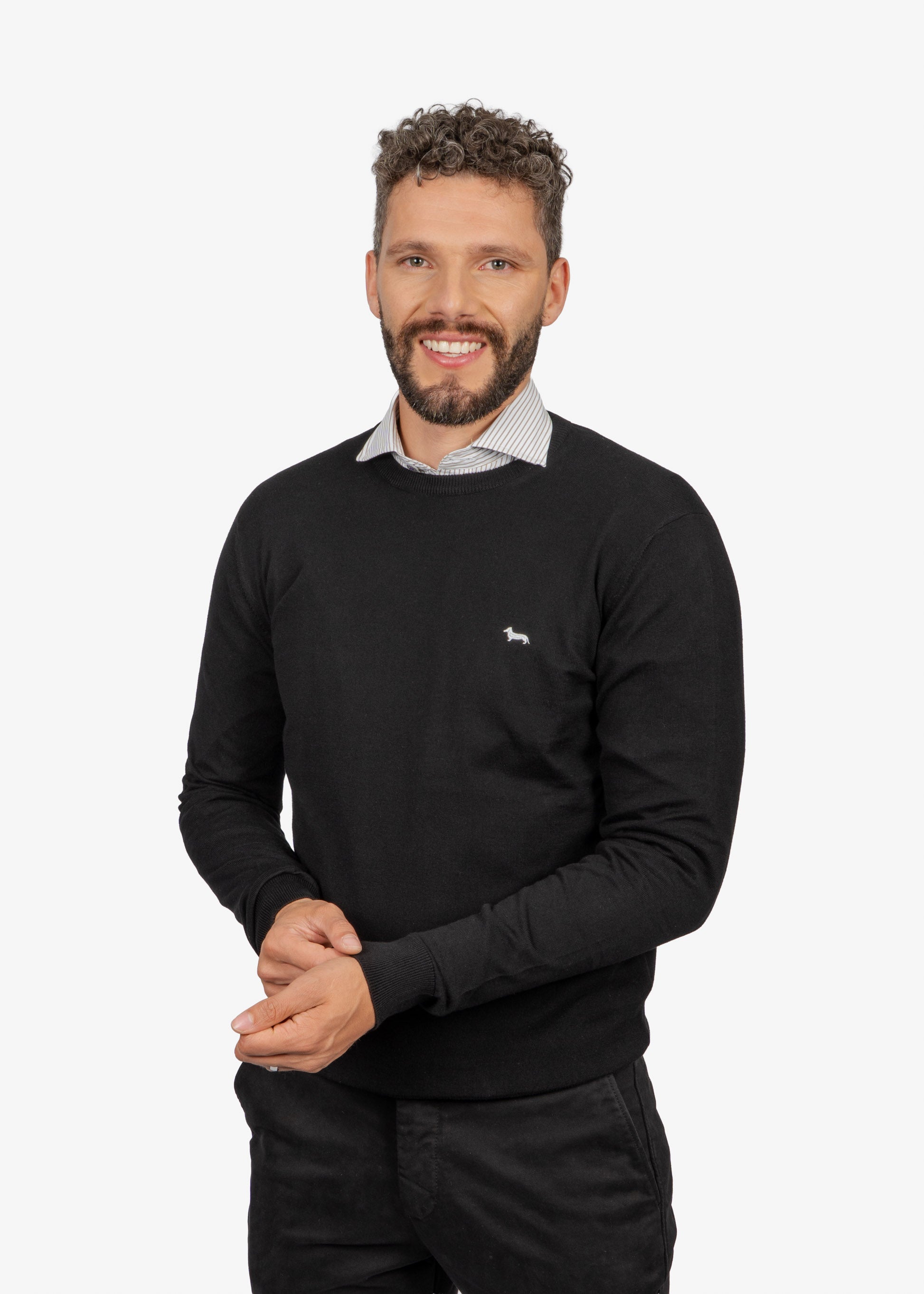 Sweater Cuello Redondo Negro H&B