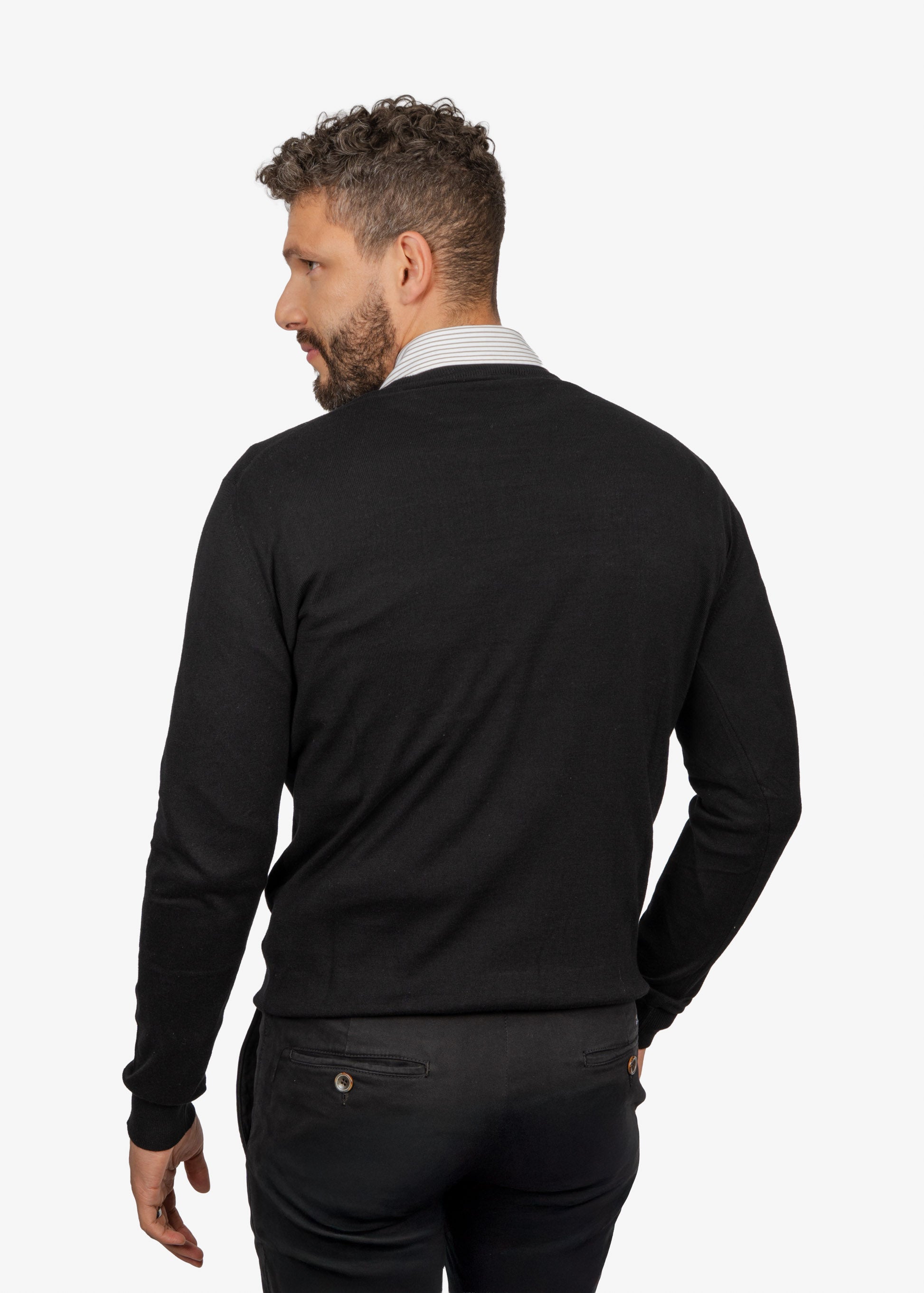Sweater Cuello Redondo Negro H&B