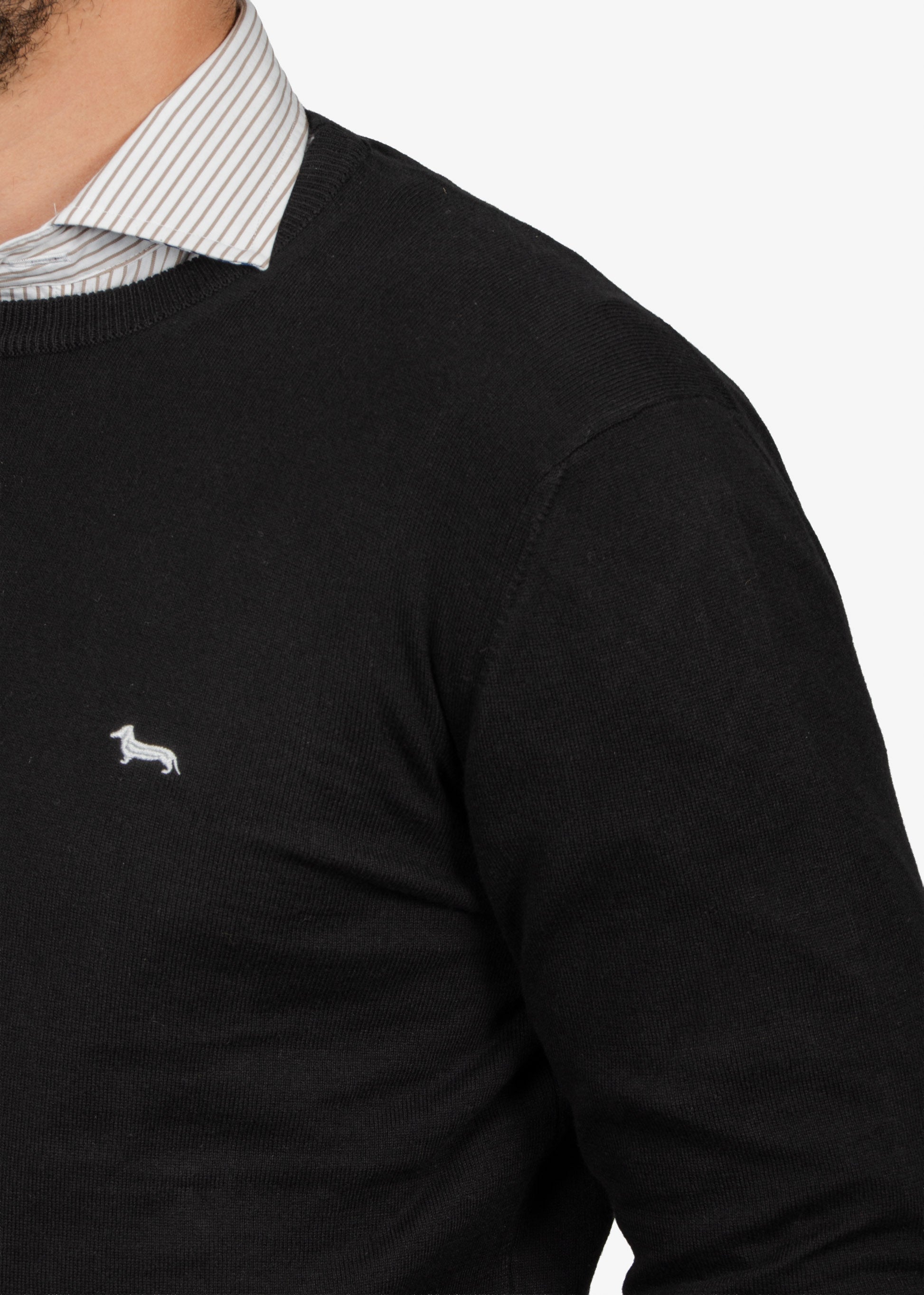 Sweater Cuello Redondo Negro H&B