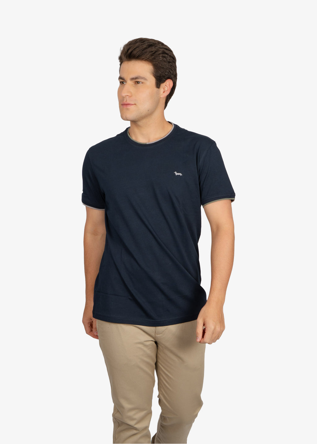 Camiseta Cuello Redondo Azul Marino
