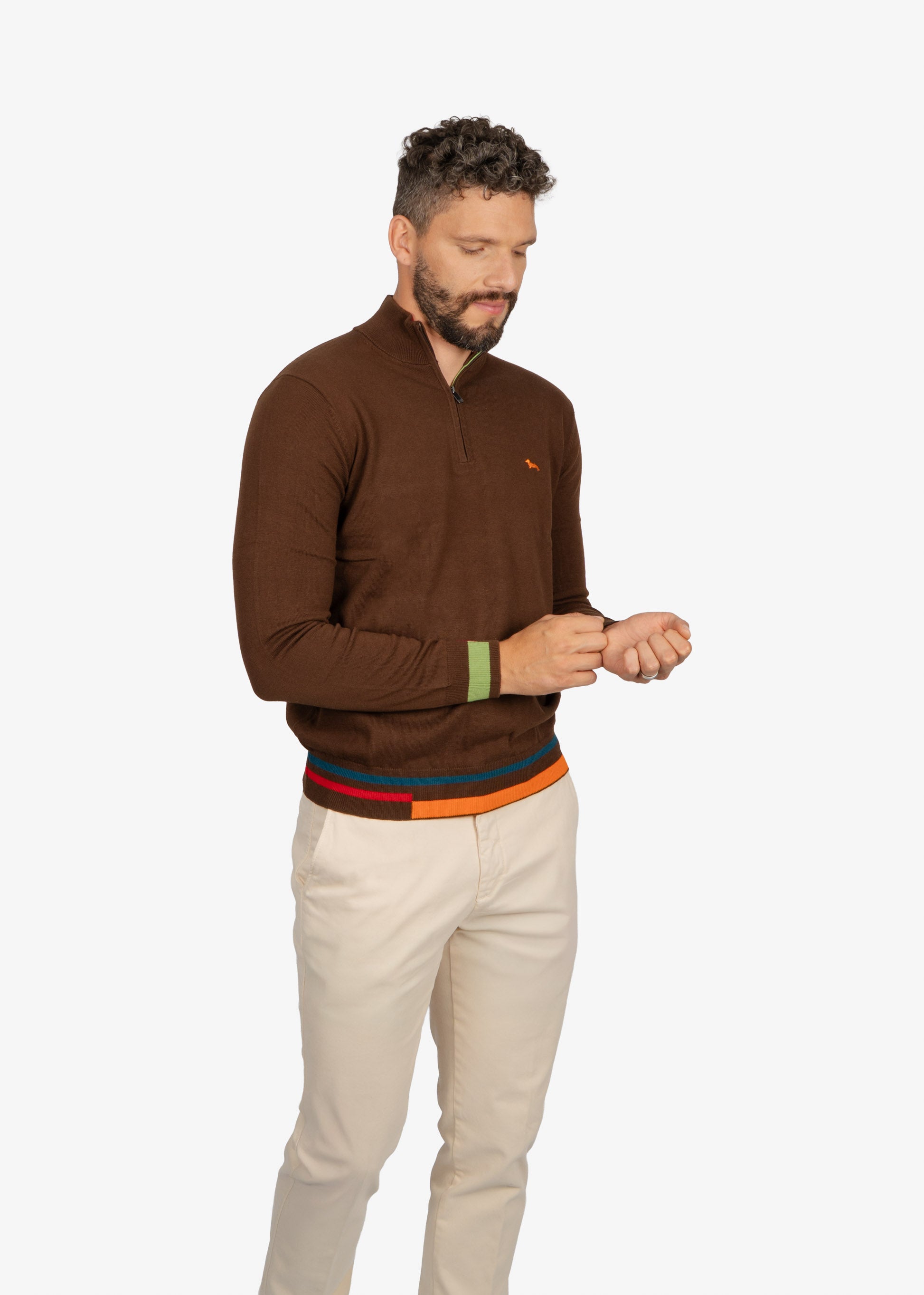 Sweater Halfzip Café H&B