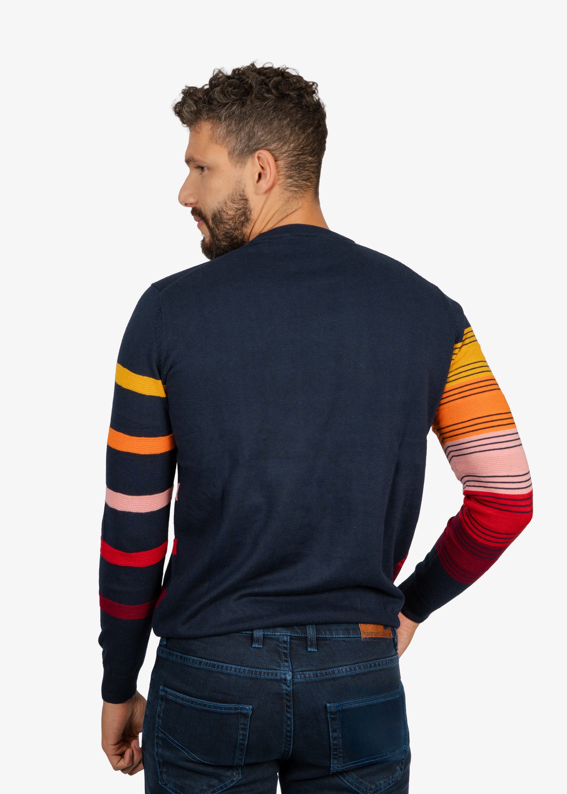 Sweater Cuello Redondo con Rayas H&B