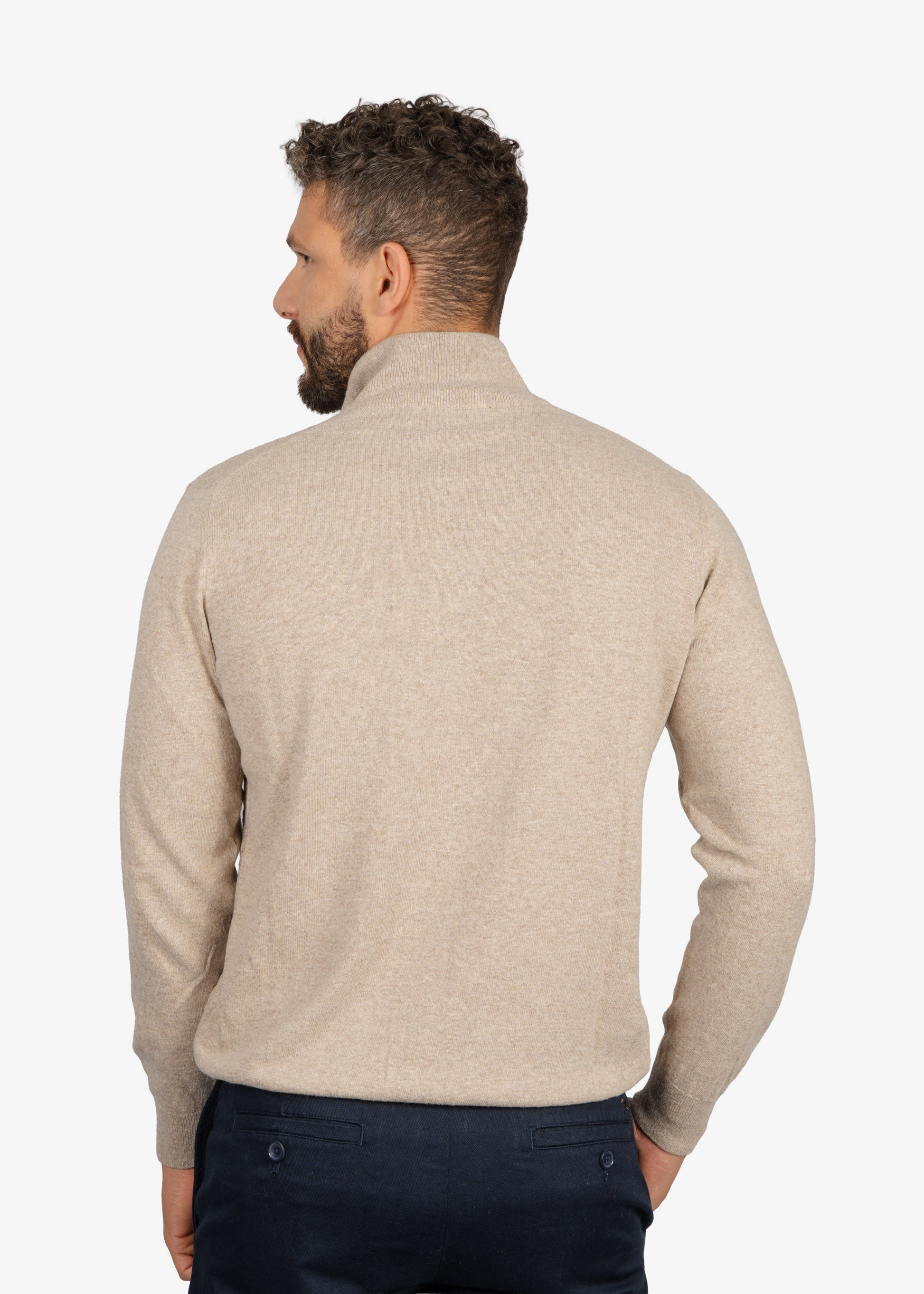 Sweater Halfzip Beige H&B