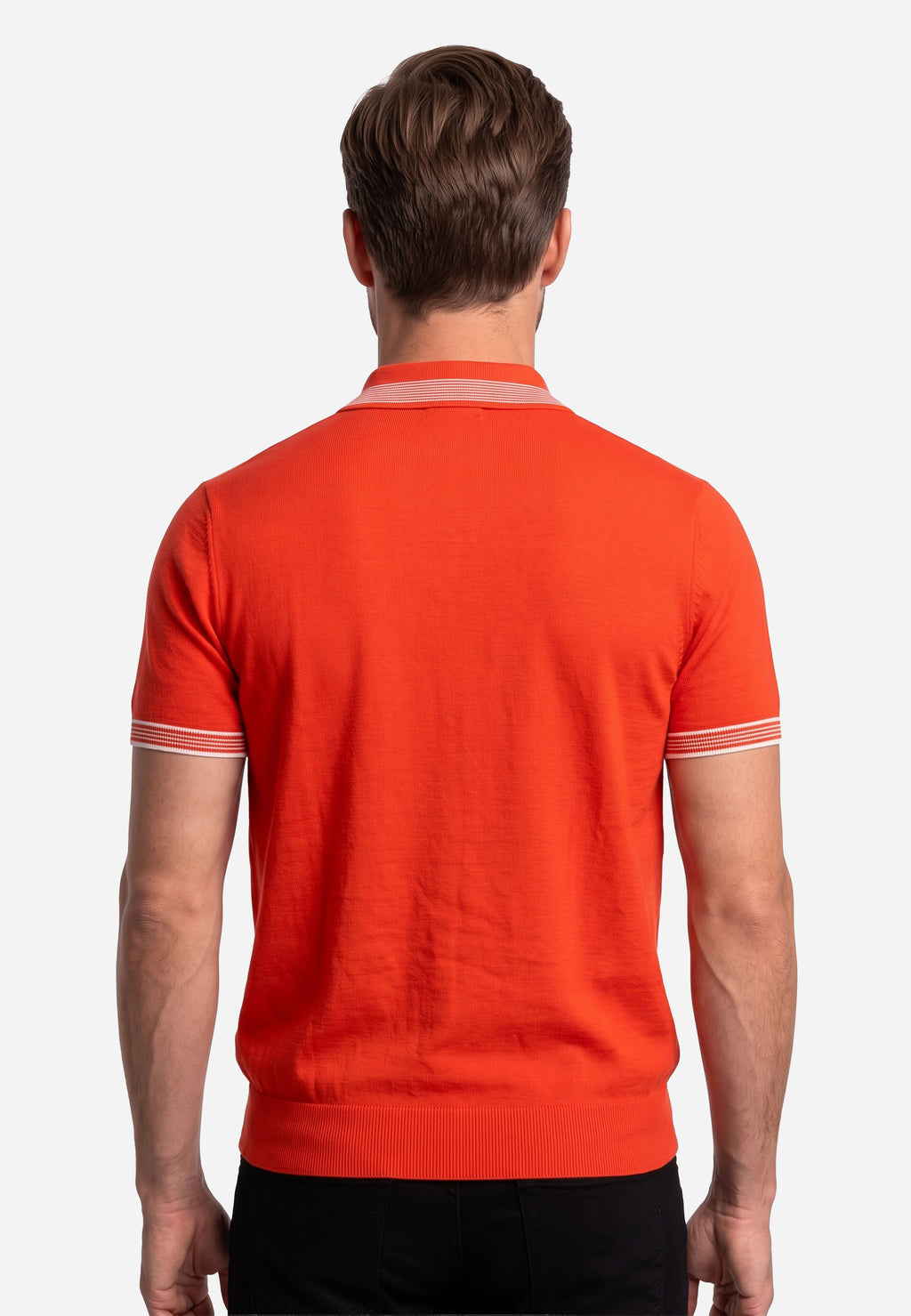 Polo De Punto Naranja Con Cremallera HYB.