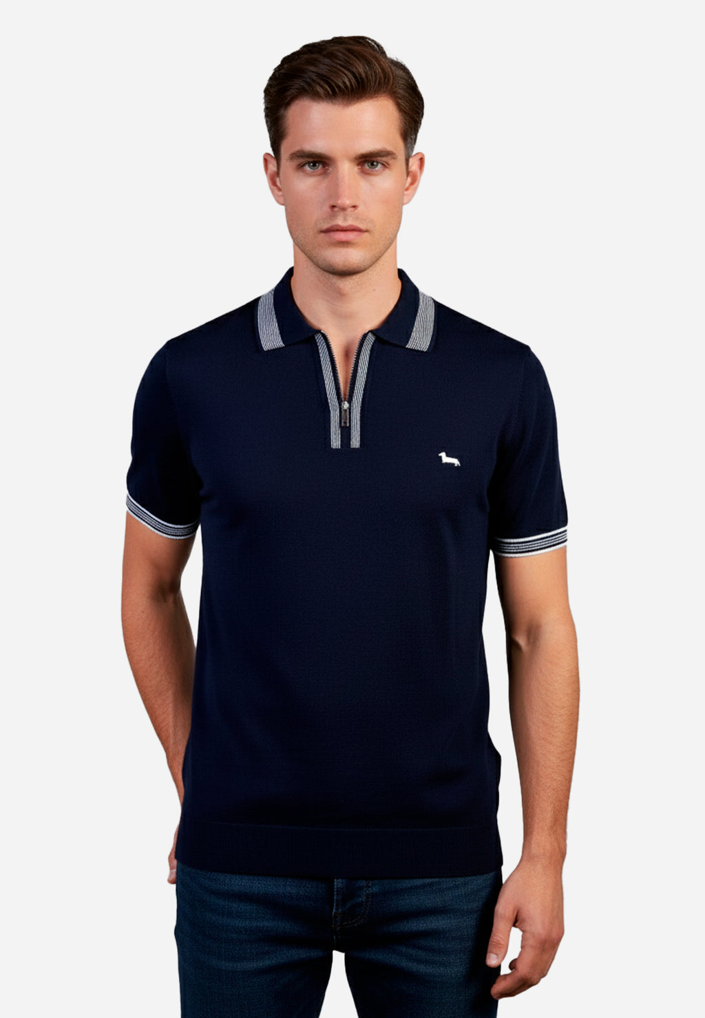 Camiseta Polo Hombre Azul Marino H&B