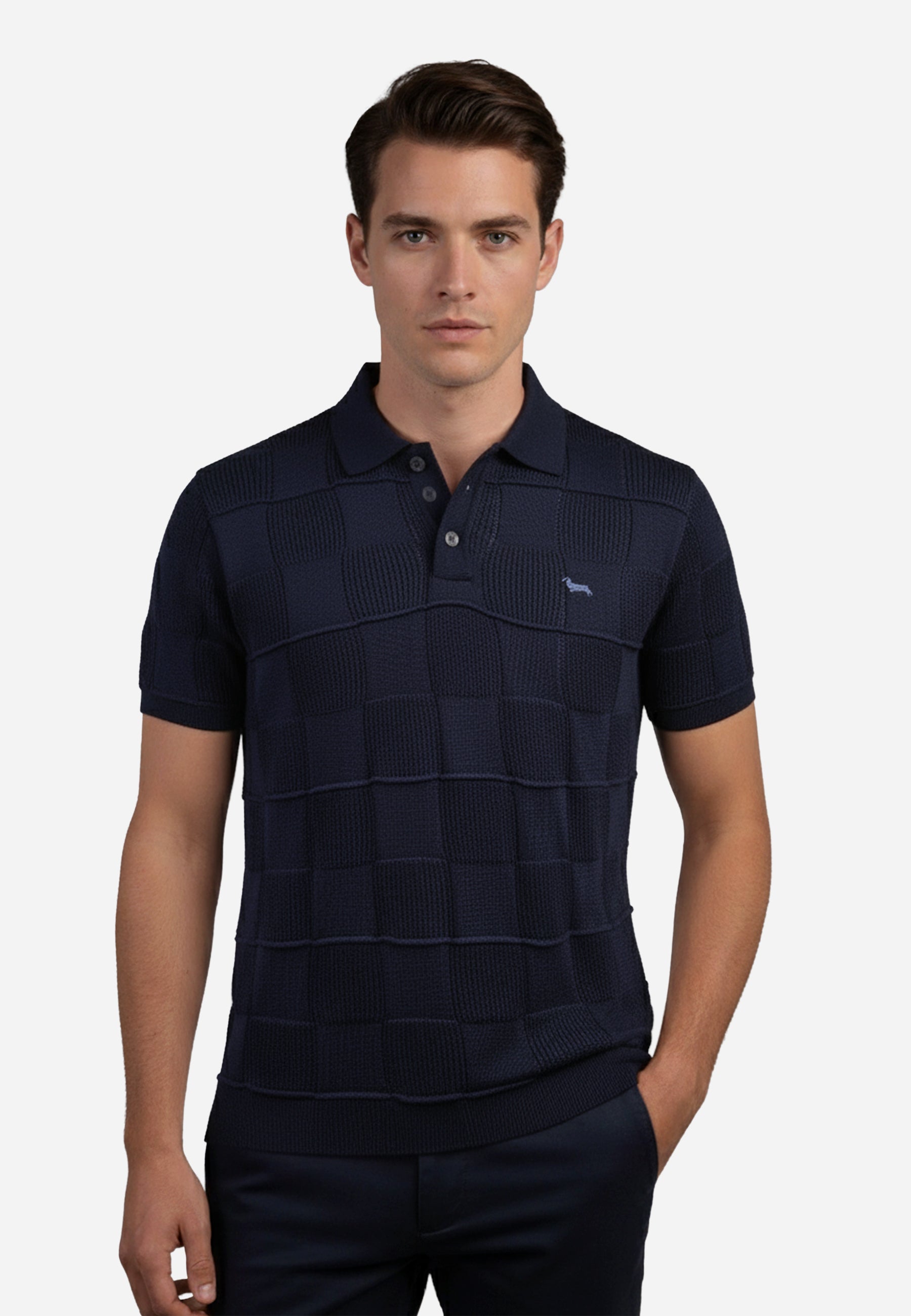 Camiseta Polo Azul Oscuro H&B