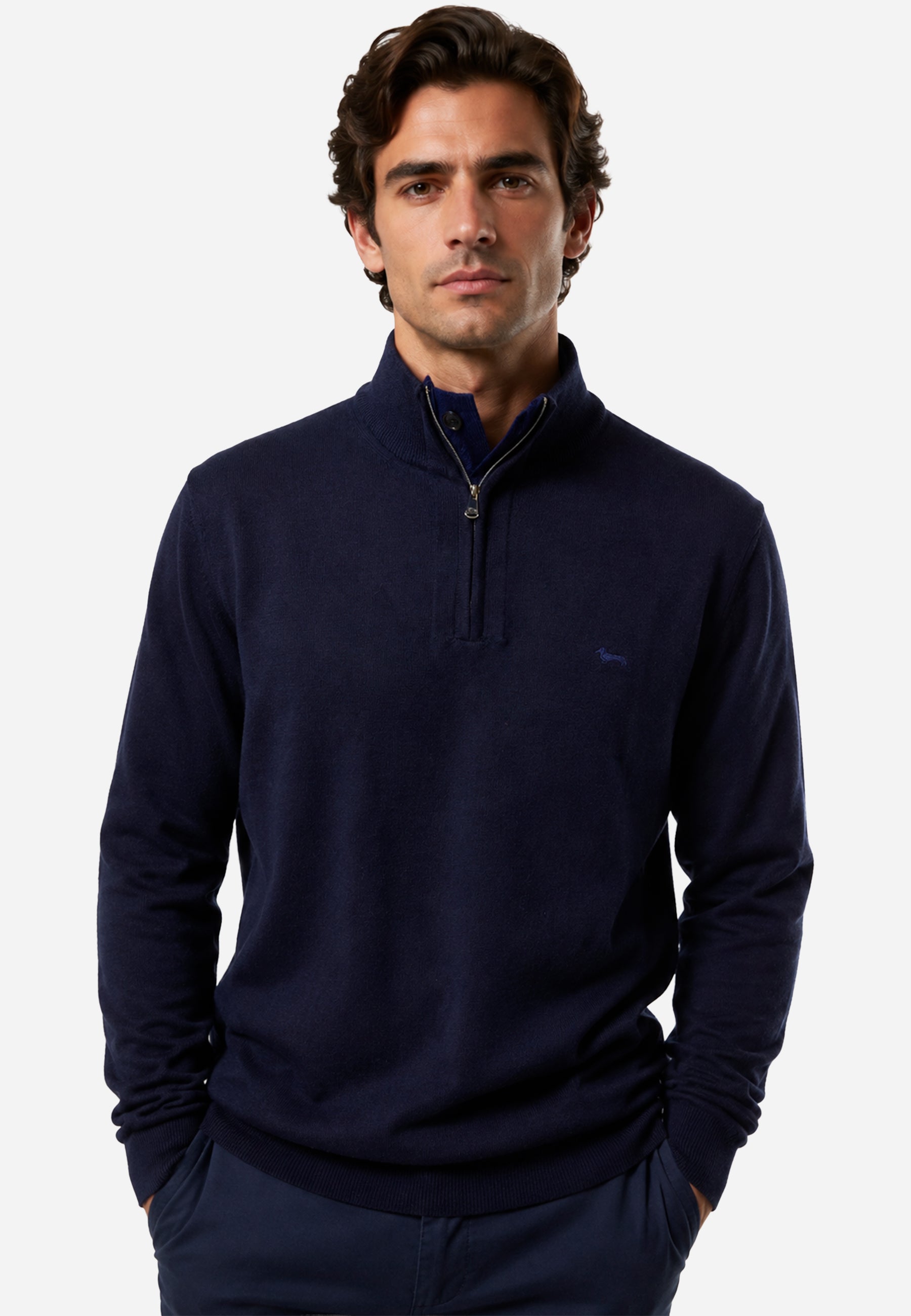 Sweater Azul Marino Atemporal Hombre H&B.