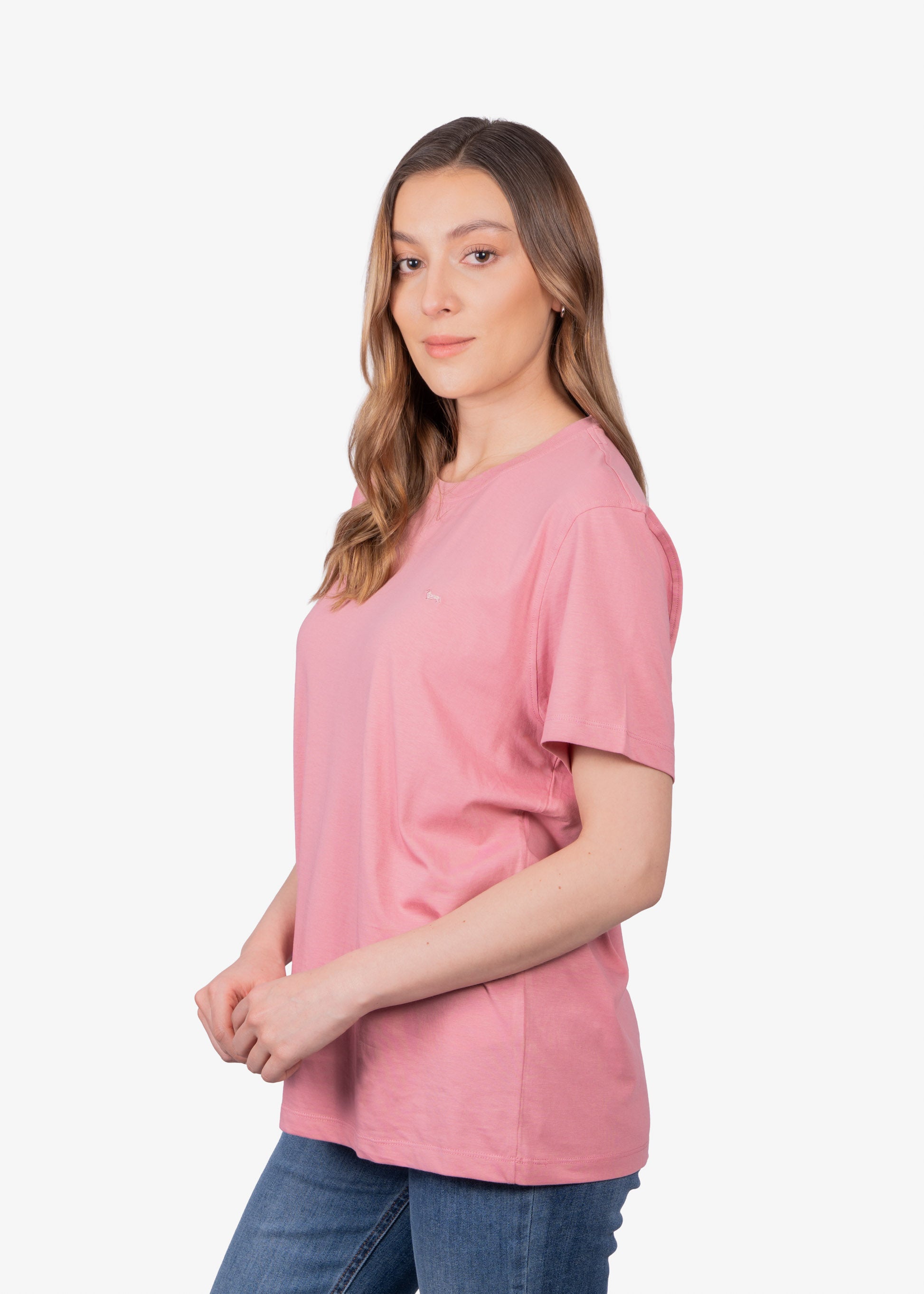 Camiseta-Tshirt Dama Rosada Algodón H&B