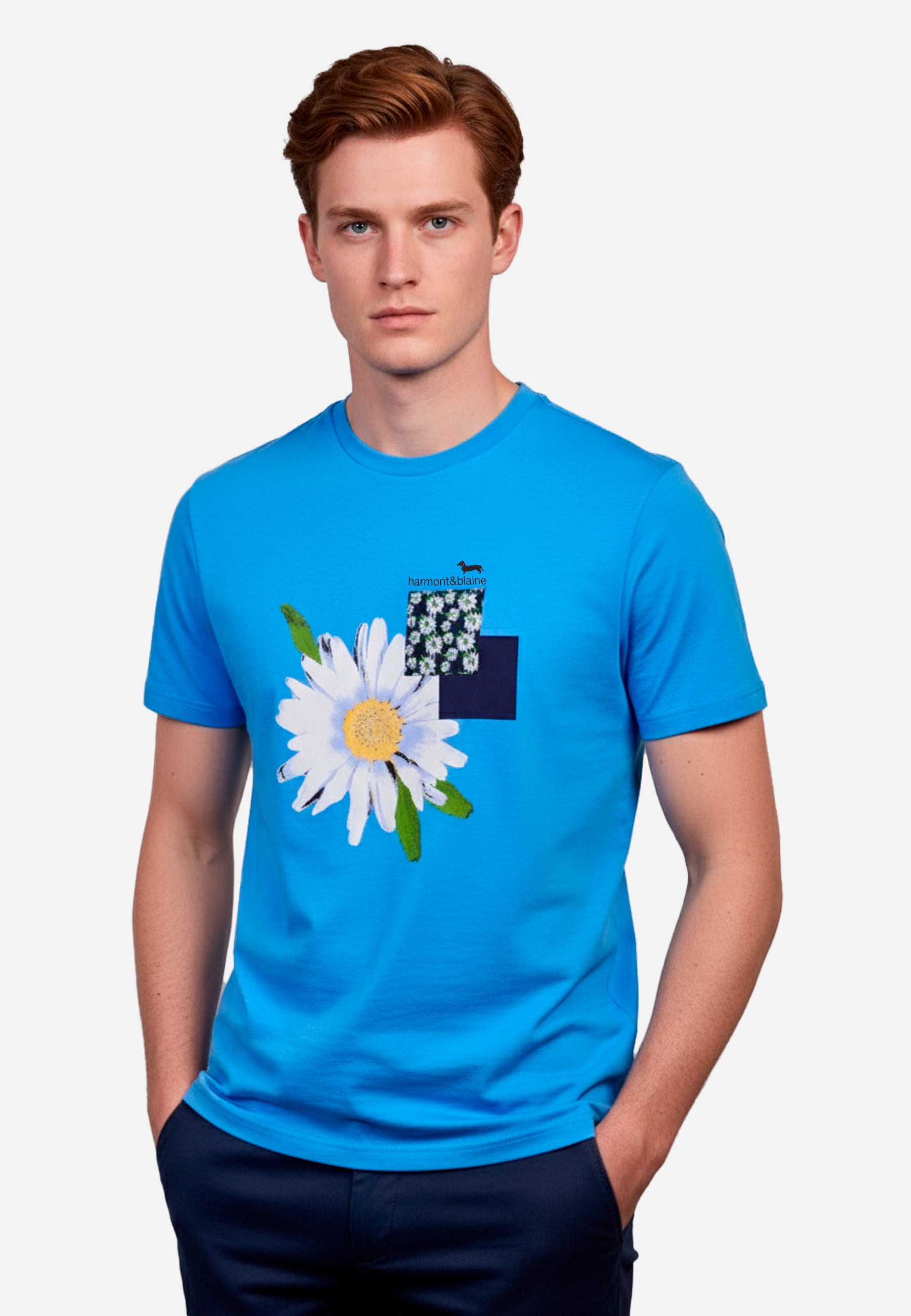 Camiseta T-Shirt Azul Cielo Estopando H&B