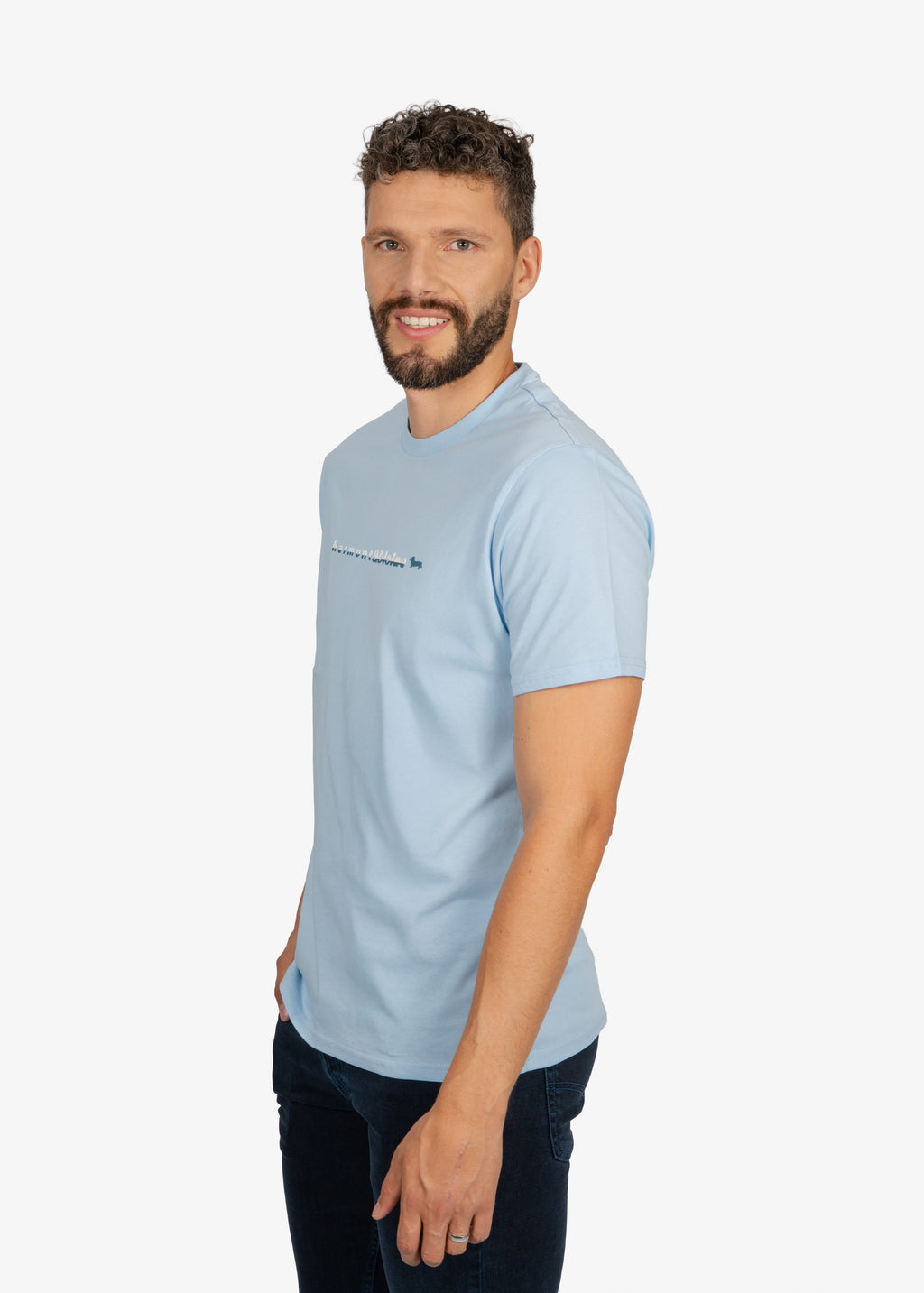 Camiseta Tshirt Celeste Algodón H&B