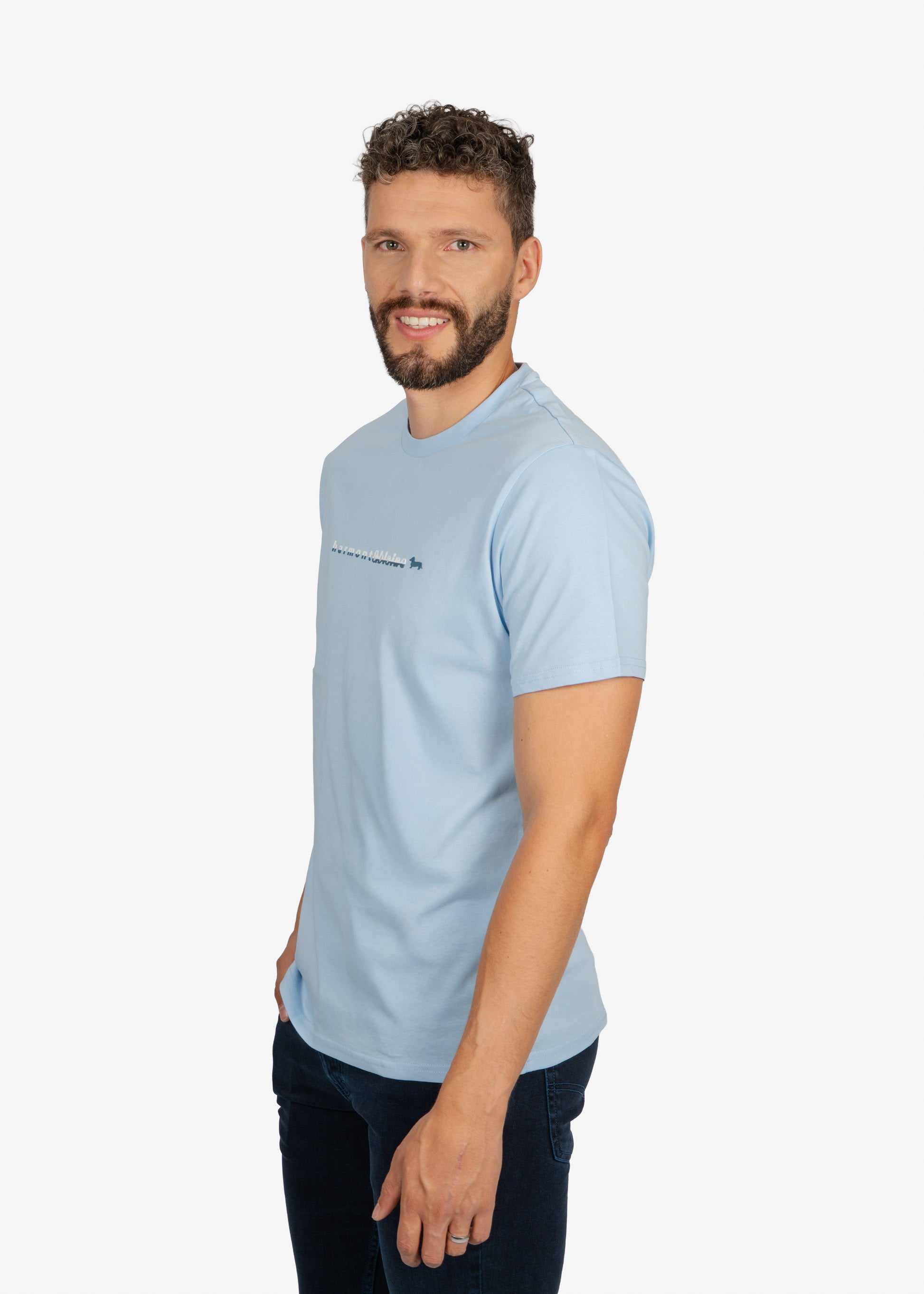 Camiseta Tshirt Celeste Algodón H&B