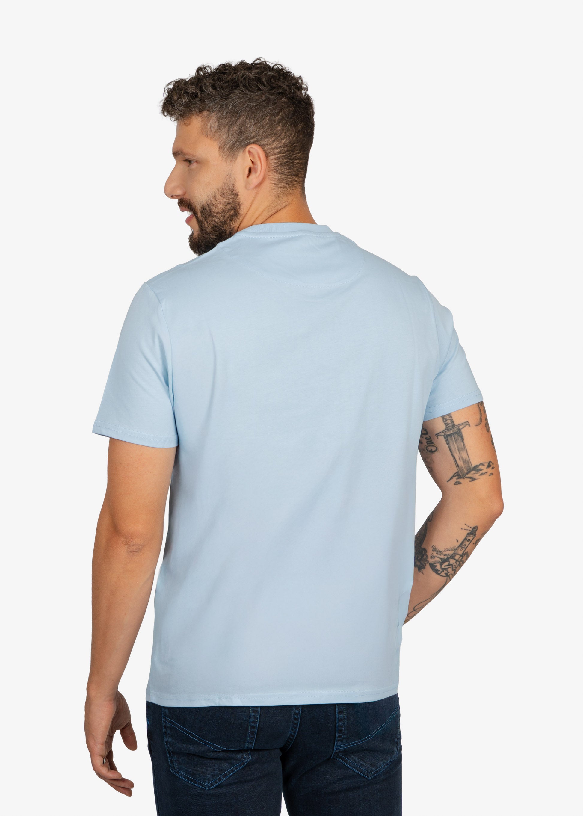 Camiseta Tshirt Celeste Algodón H&B