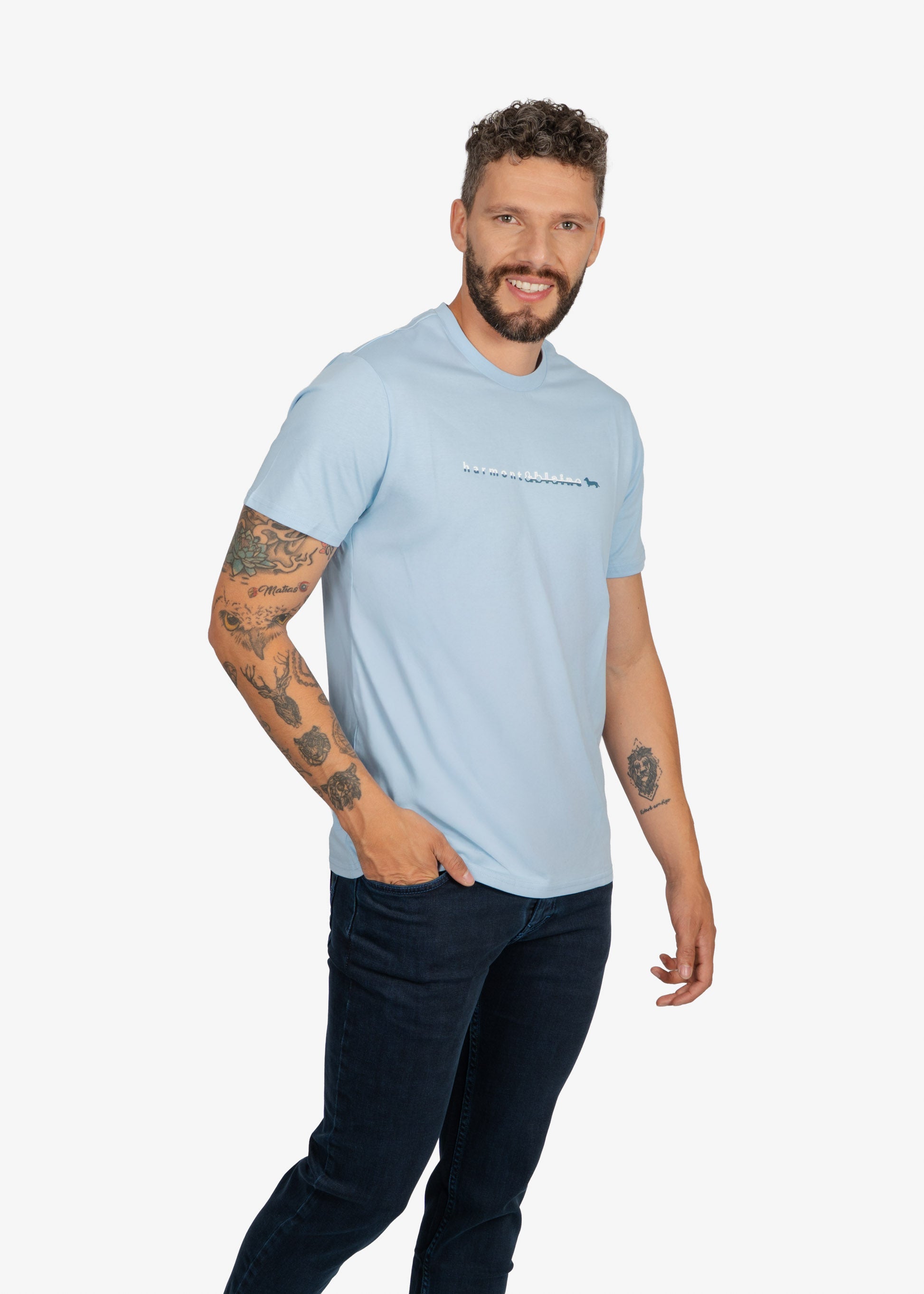 Camiseta Tshirt Celeste Algodón H&B