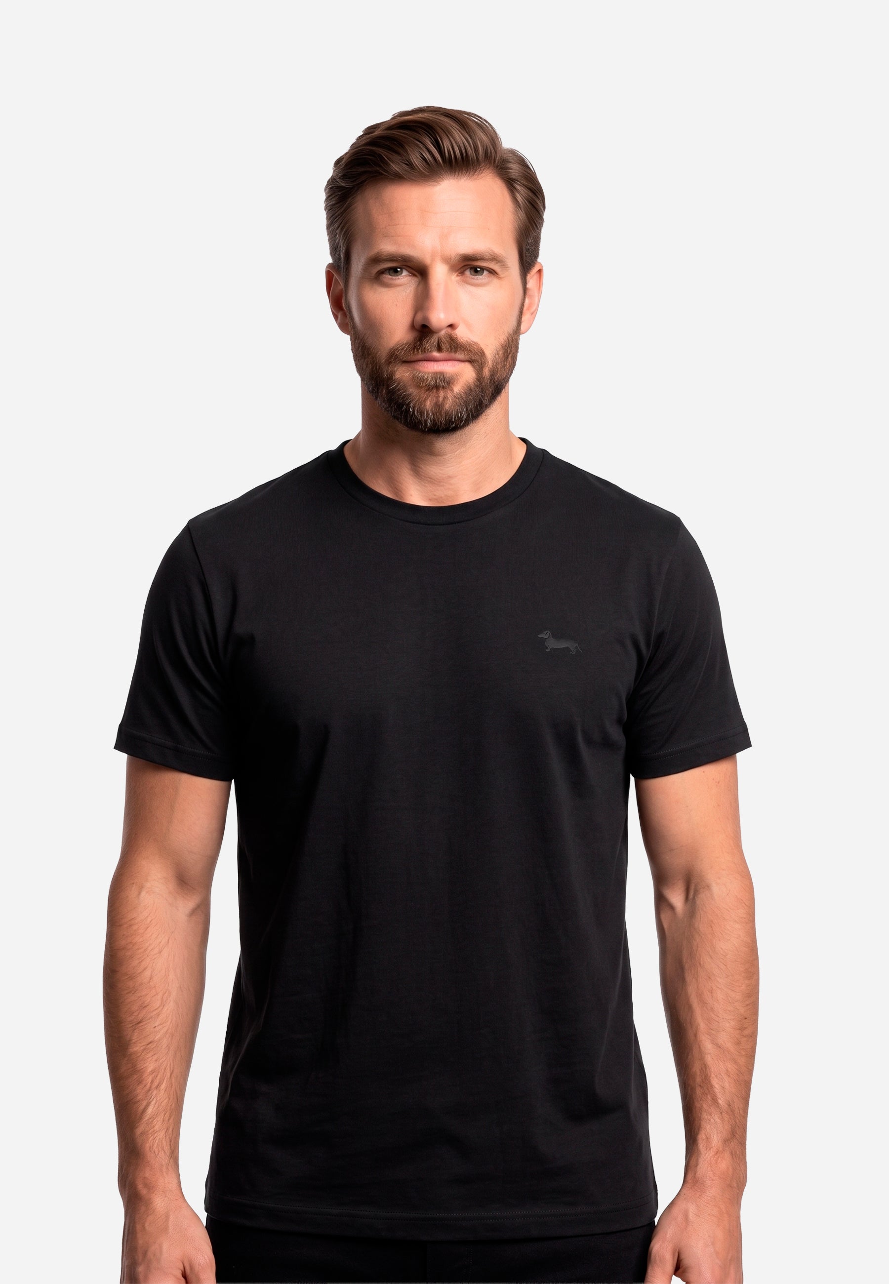 Camiseta Atemporal Hombre Negra H&B.