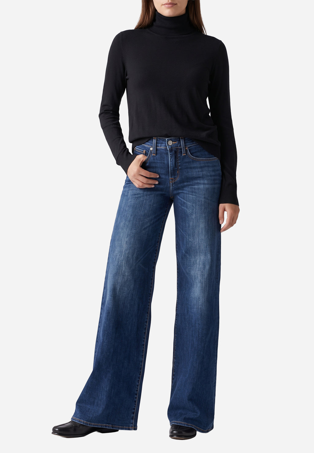 Jean Wide Leg en Denim Azul Medio J.C.