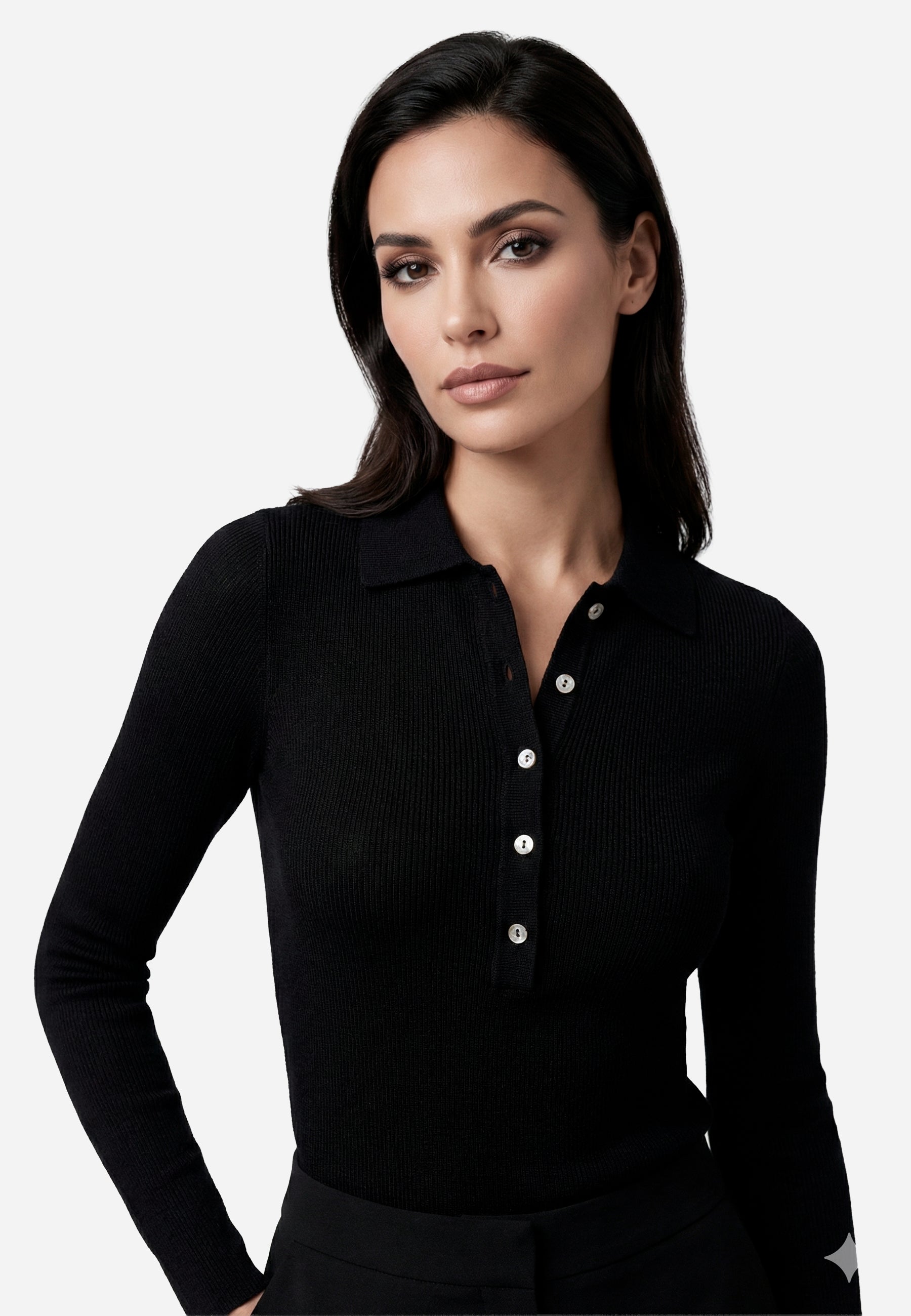 Camiseta Polo Negra Dama J.C.