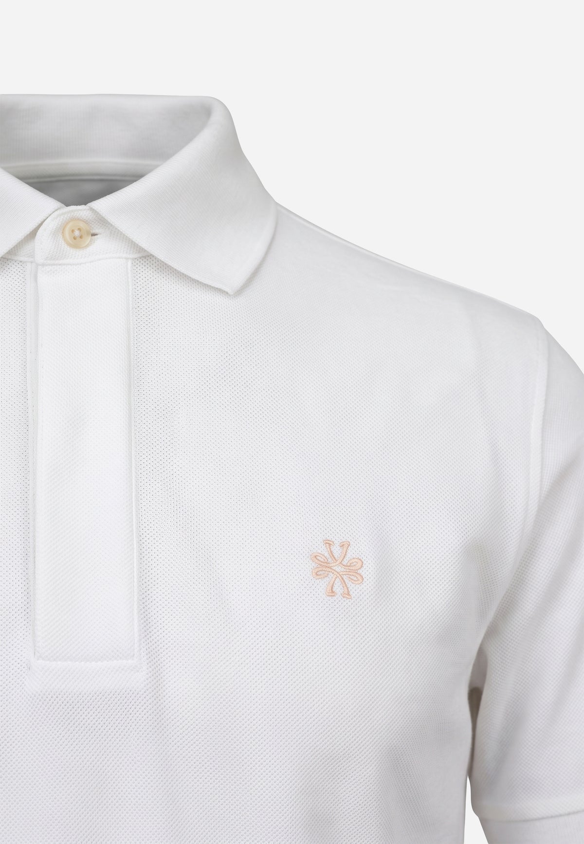 Camiseta Polo de Algodón Piqué Blanco J.C.