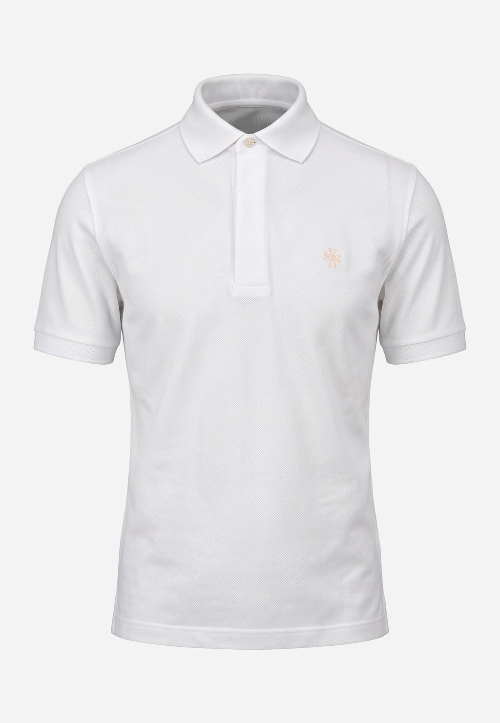 Camiseta Polo de Algodón Piqué Blanco J.C.