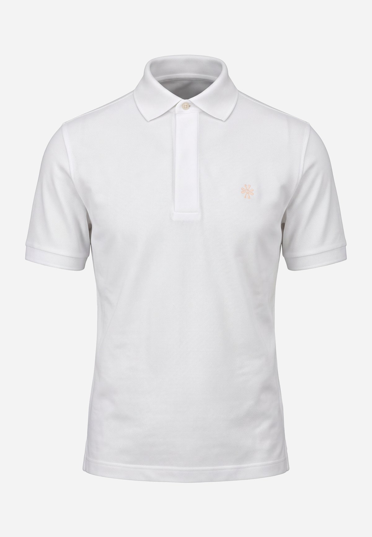 Camiseta Polo de Algodón Piqué Blanco J.C.