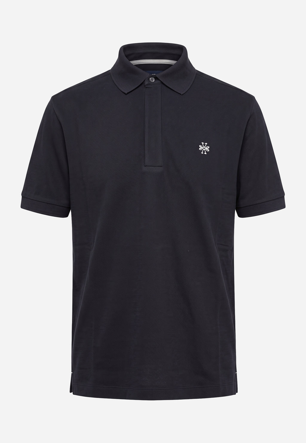 Camiseta Polo Piqué Azul Medio Logo Bordado J.C.