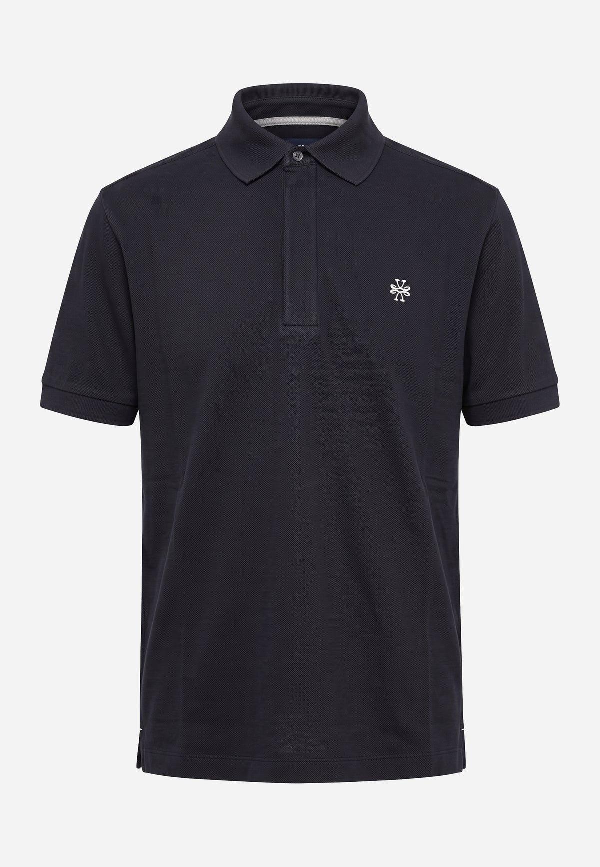 Camiseta Polo Piqué Azul Medio Logo Bordado J.C.