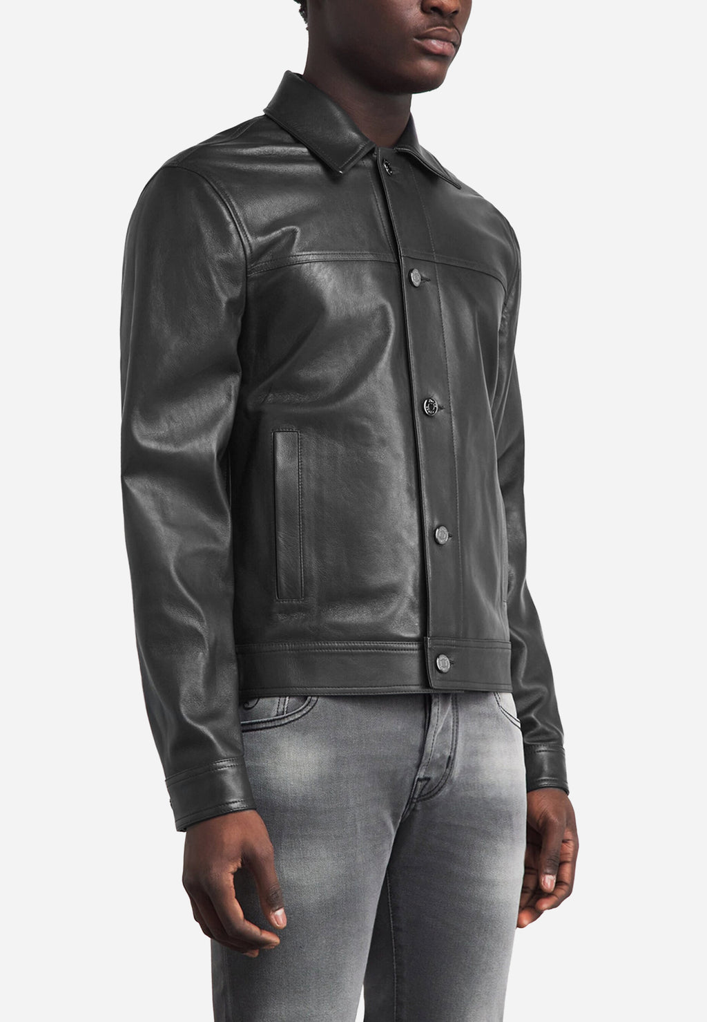 Chaqueta De Piel Negra J.C.