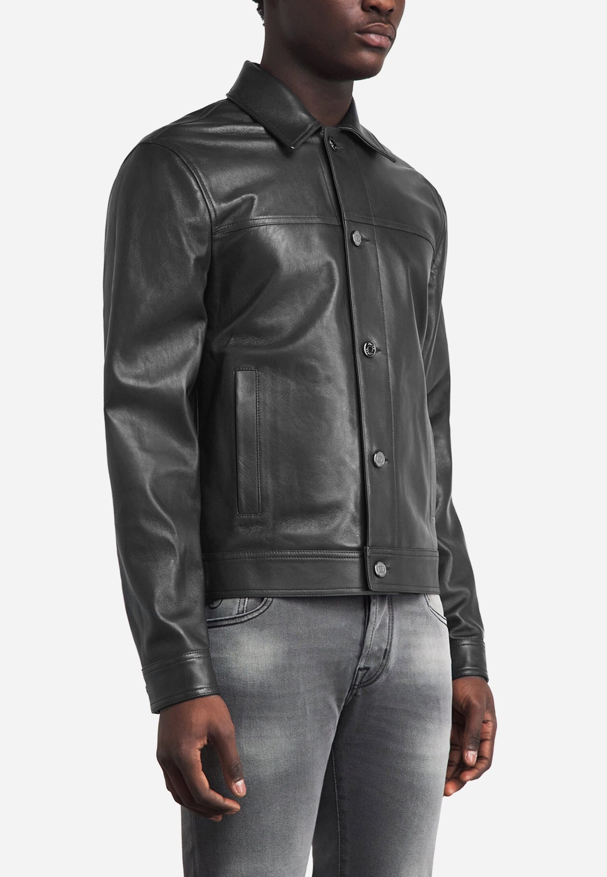 Chaqueta De Piel Negra J.C.