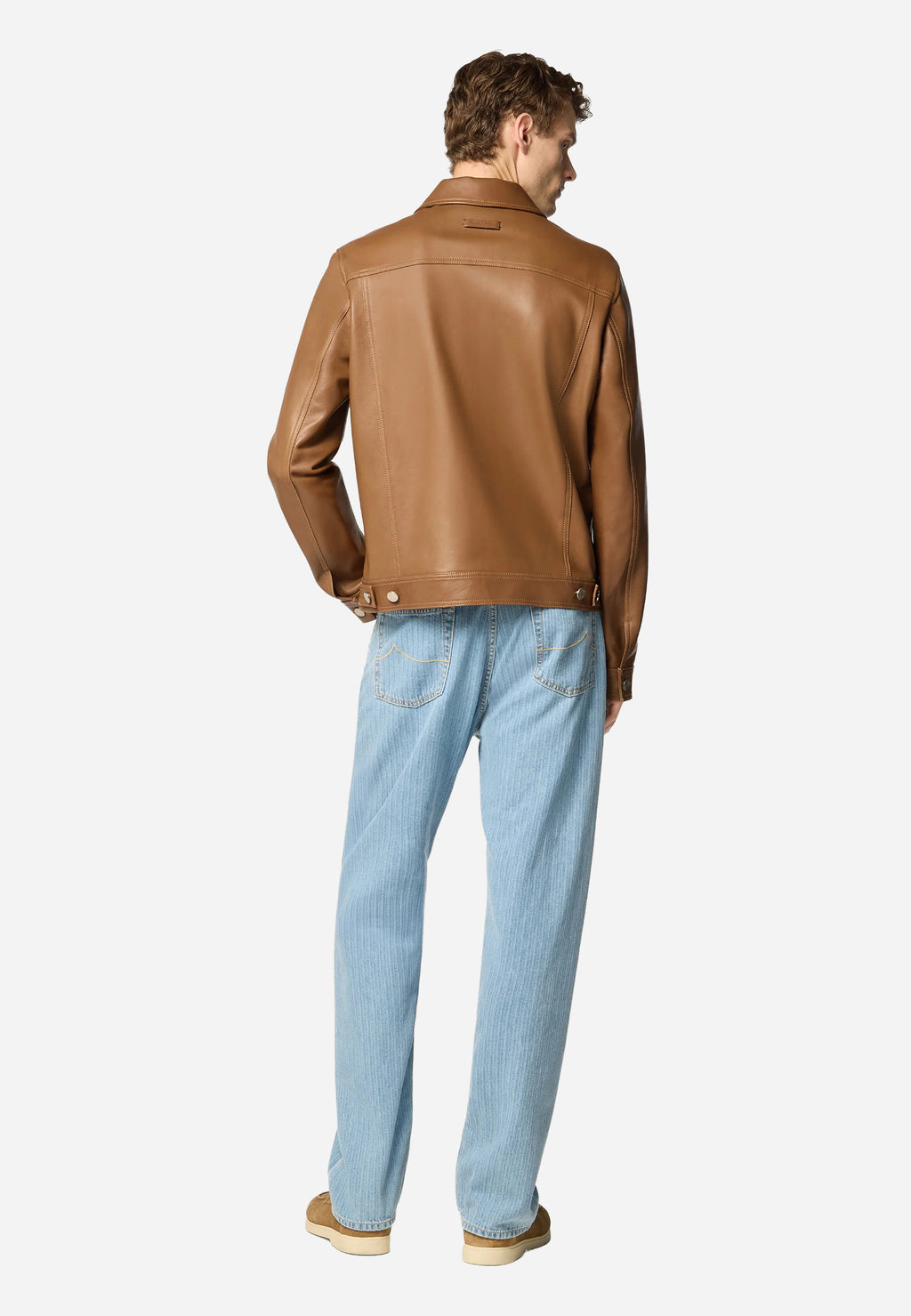 Chaqueta De Piel Café J.C.