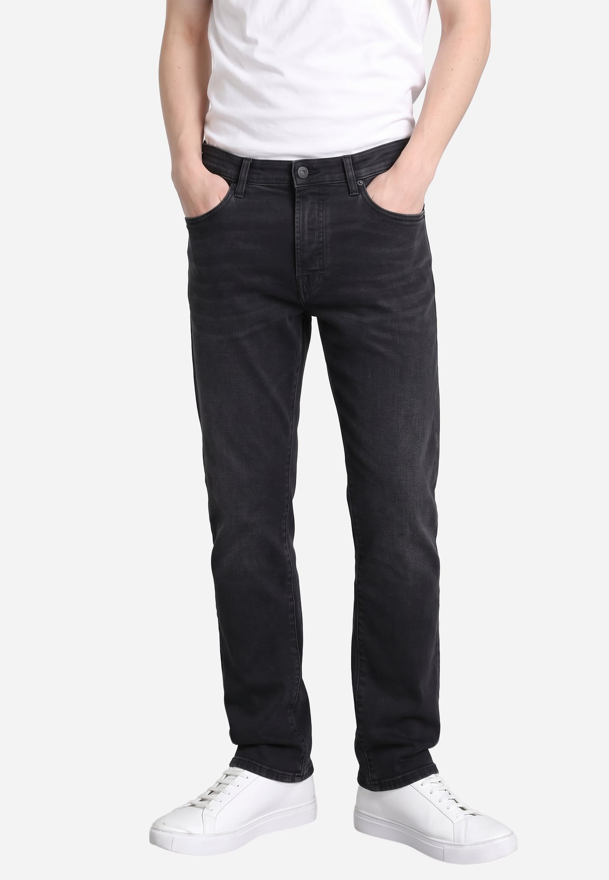Jean Vaquero Gris Oscuro Con Efecto Desgastado J.C.