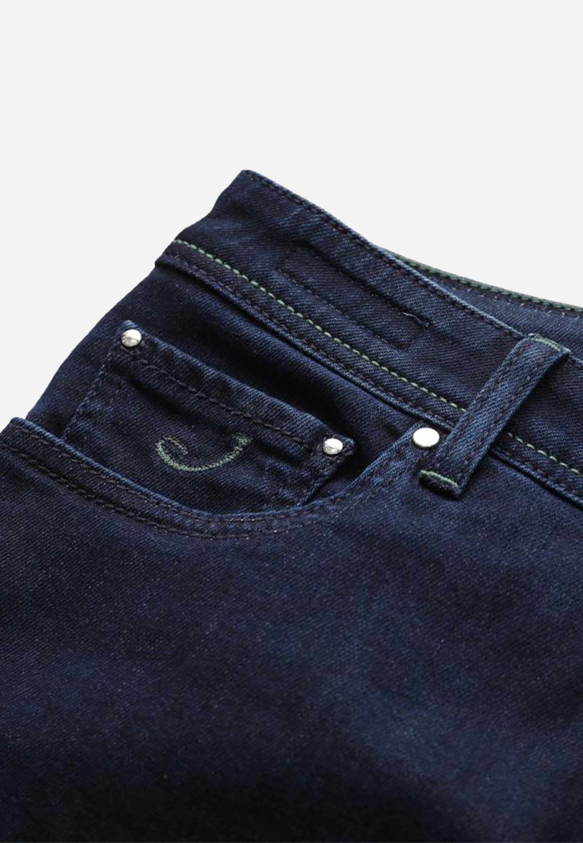 Jean Vaquero Azul Oscuro Con Detalles Verdes J.C.