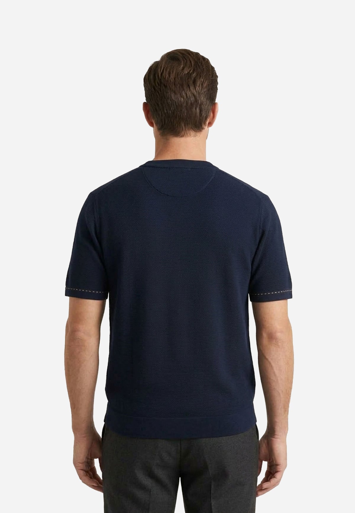 Camiseta T-Shirt Azul Marino en Algodón Premium J.C.