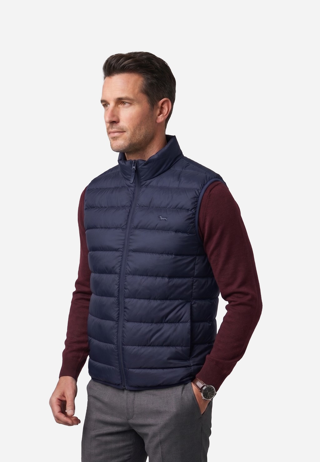 Chaleco Hombre Azul H&B.