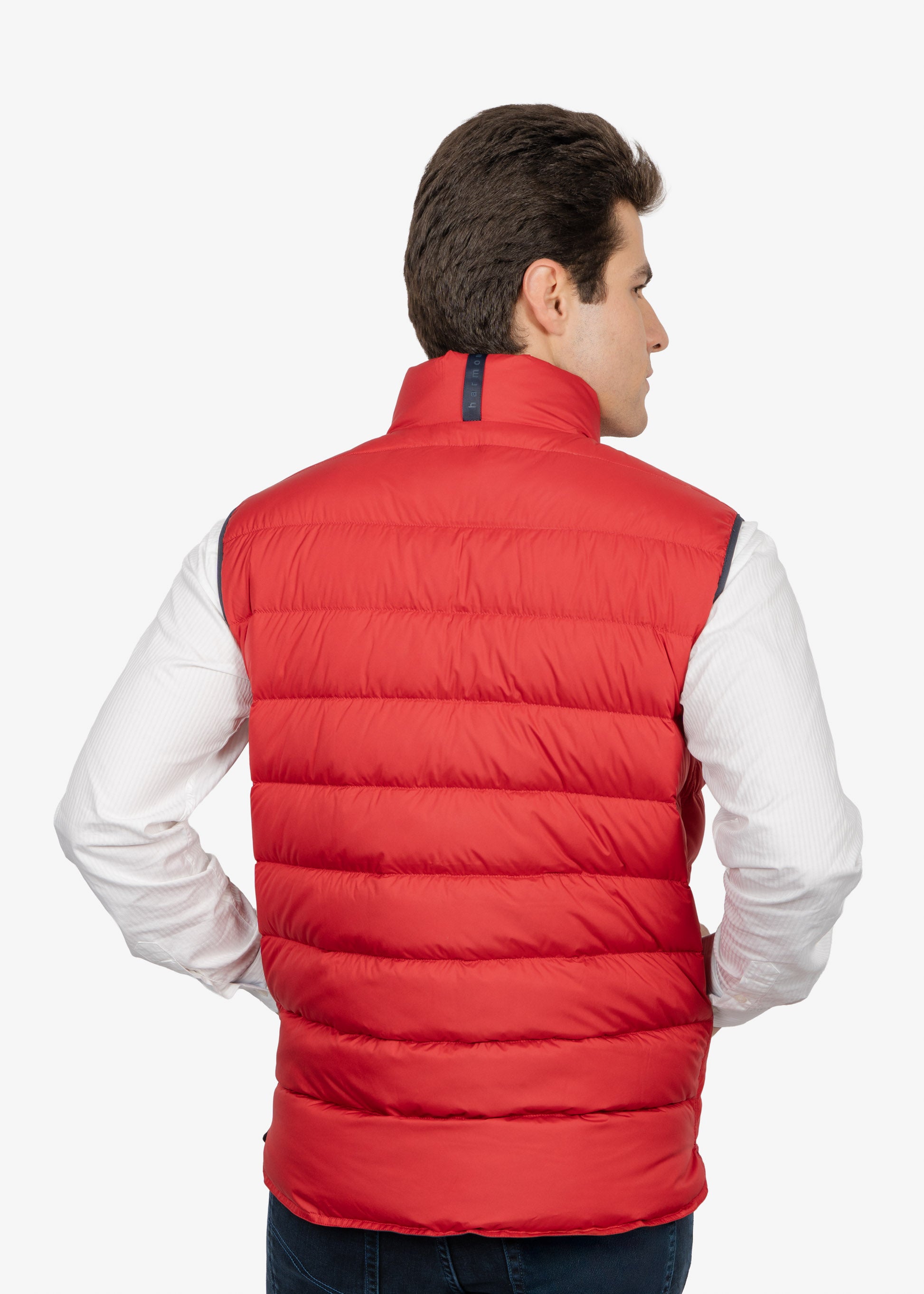 Chaleco Rojo con Relleno de Pluma H&B