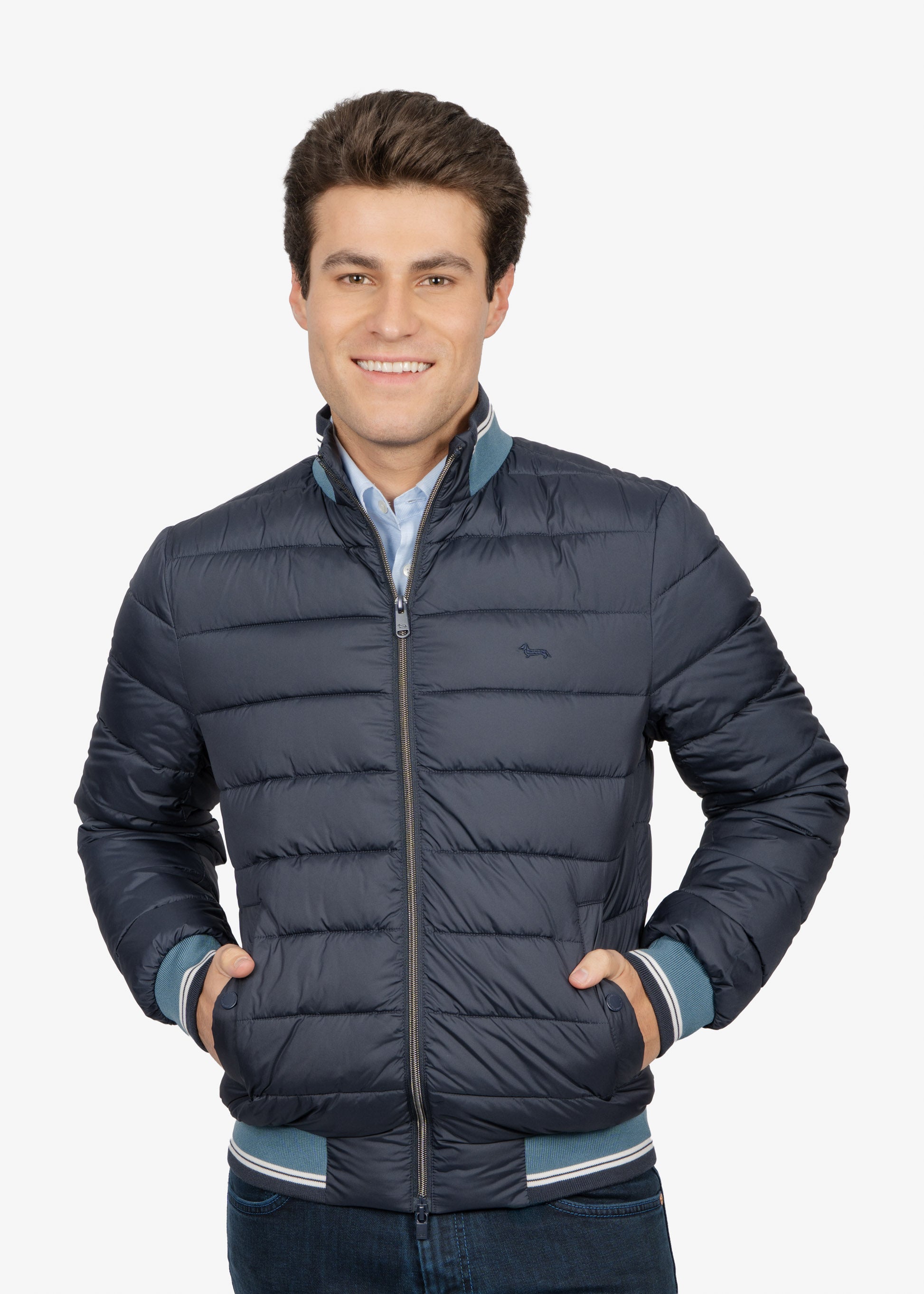 Chaqueta Azul Marino Acolchada H&B