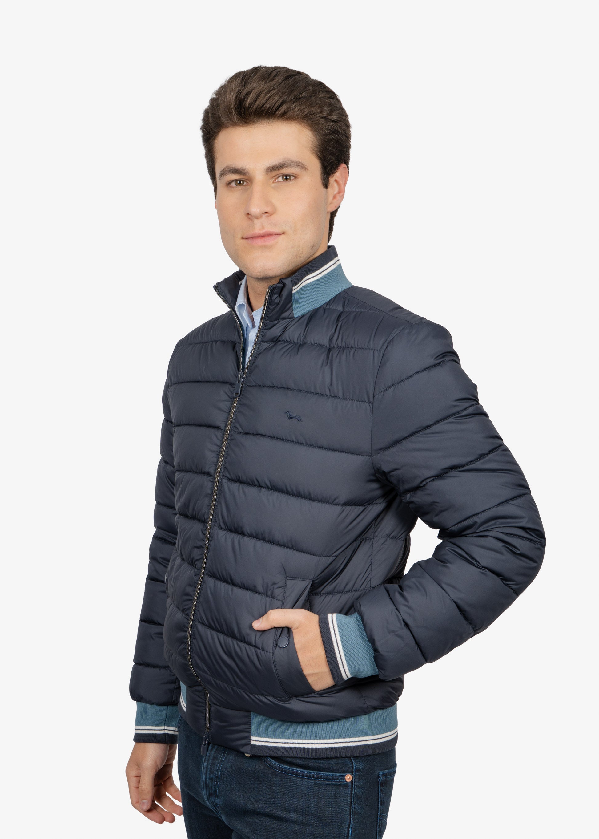 Chaqueta Azul Marino Acolchada H&B