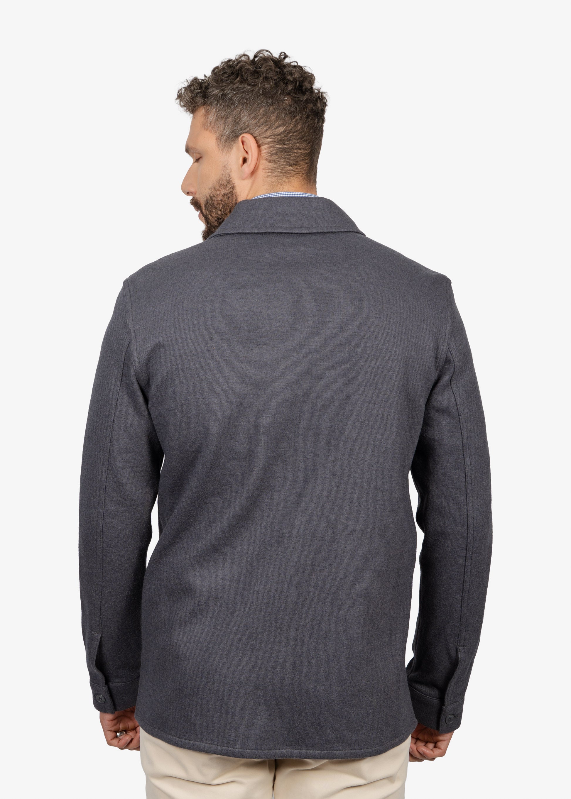 Chaqueta Gris en Lana y Algodón H&B