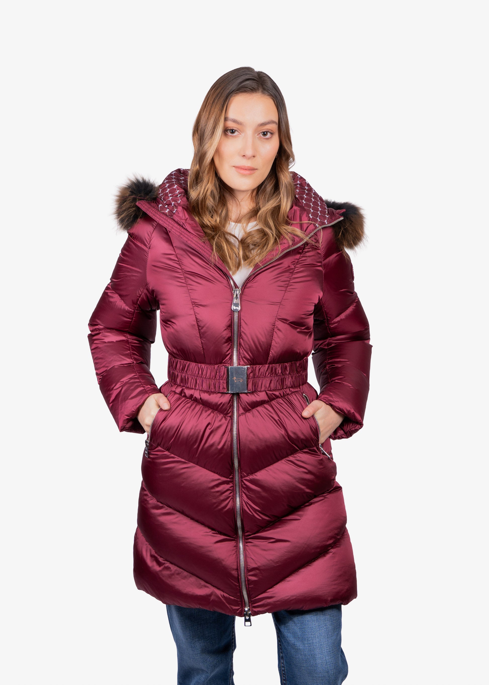 Chaqueta Dama Vinotinto Nylon H&B