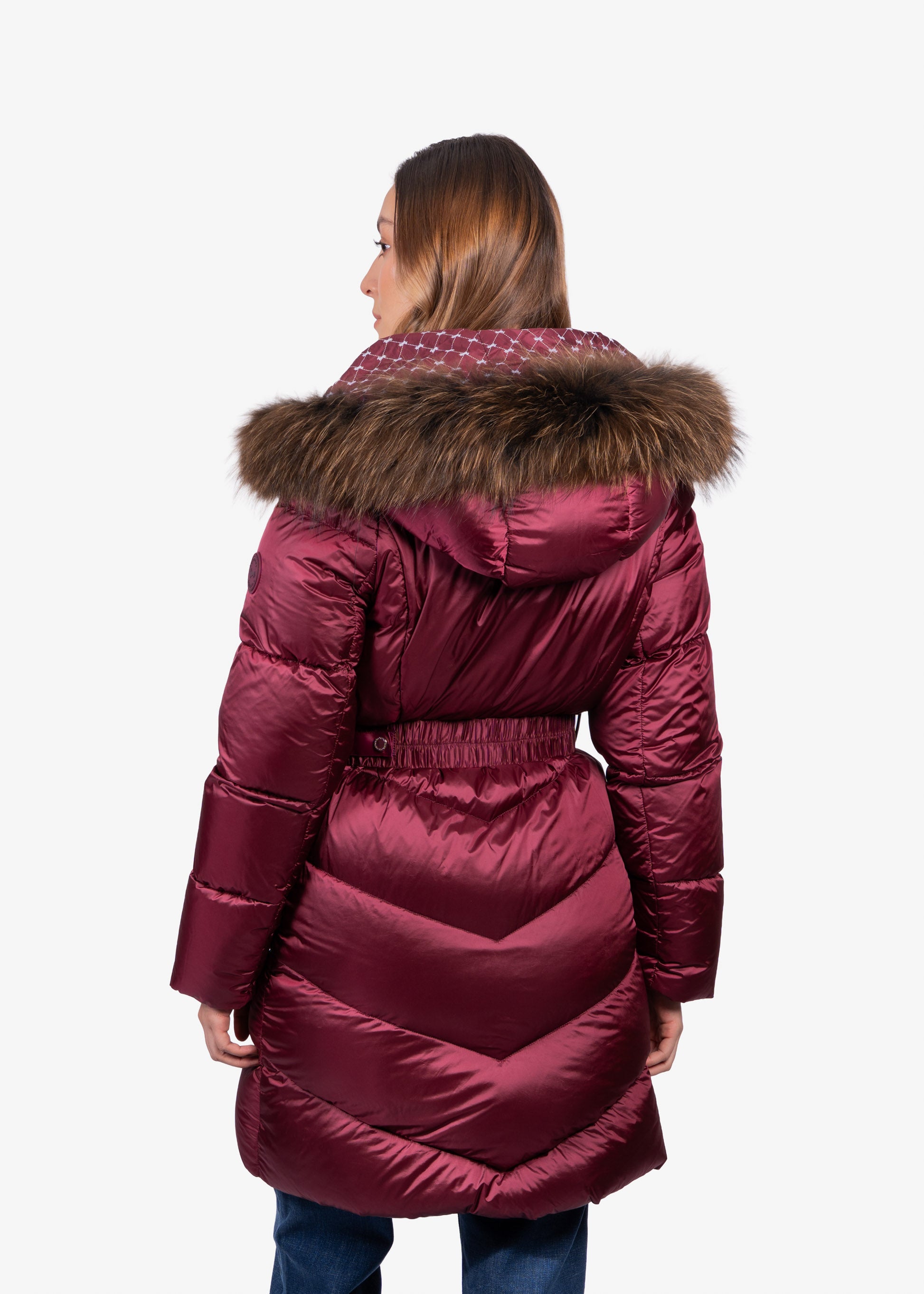Chaqueta Dama Vinotinto Nylon H&B