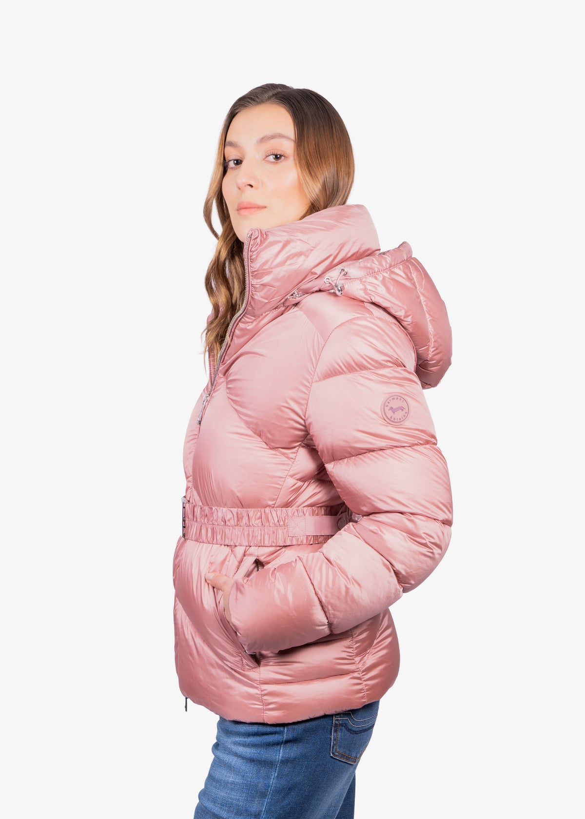 Chaqueta Dama Palo Rosa Nylon H&B