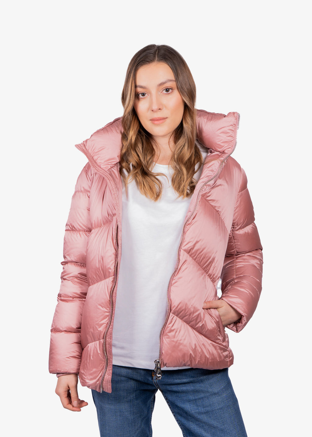Chaqueta Dama Palo Rosa Nylon H&B