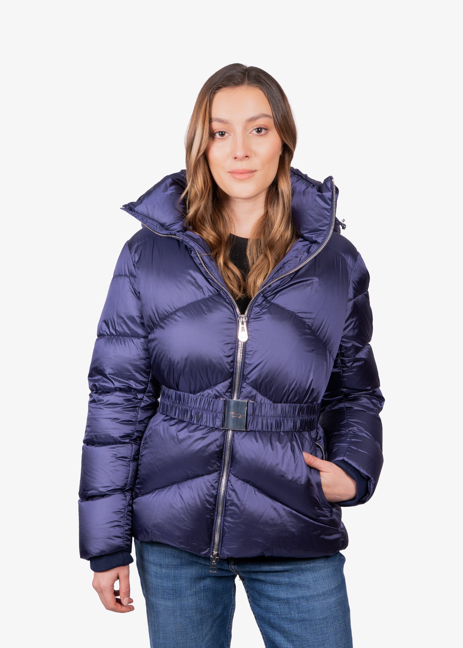 Chaqueta Dama Azul Nylon H&B