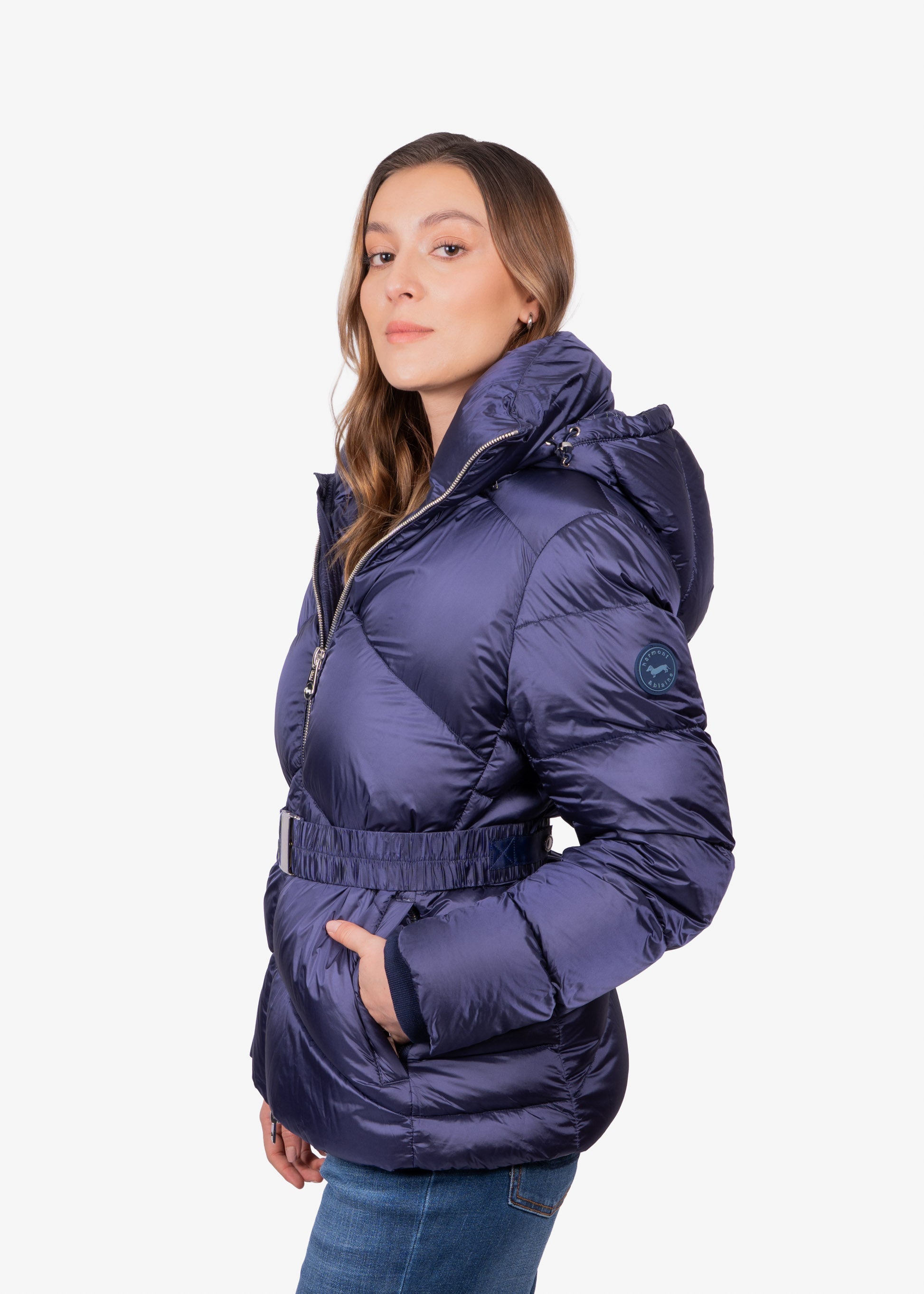 Chaqueta Dama Azul Nylon H&B