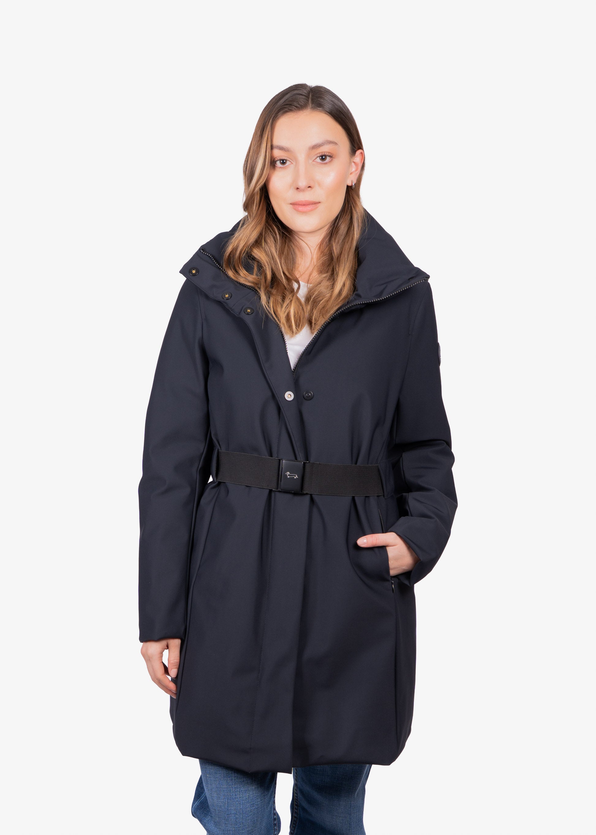Abrigo Dama Negro Nylon + Sp H&B