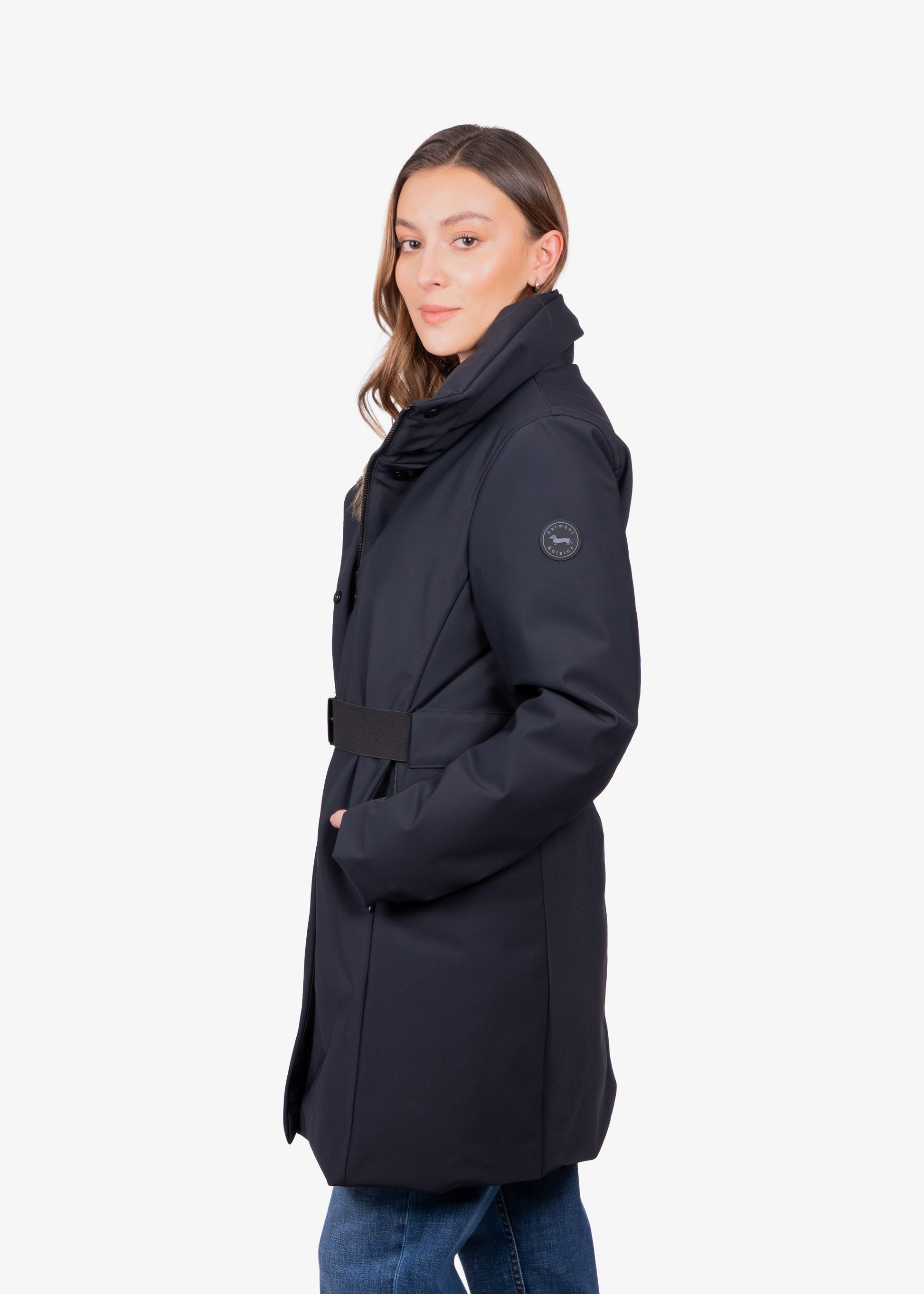 Abrigo Dama Negro Nylon + Sp H&B