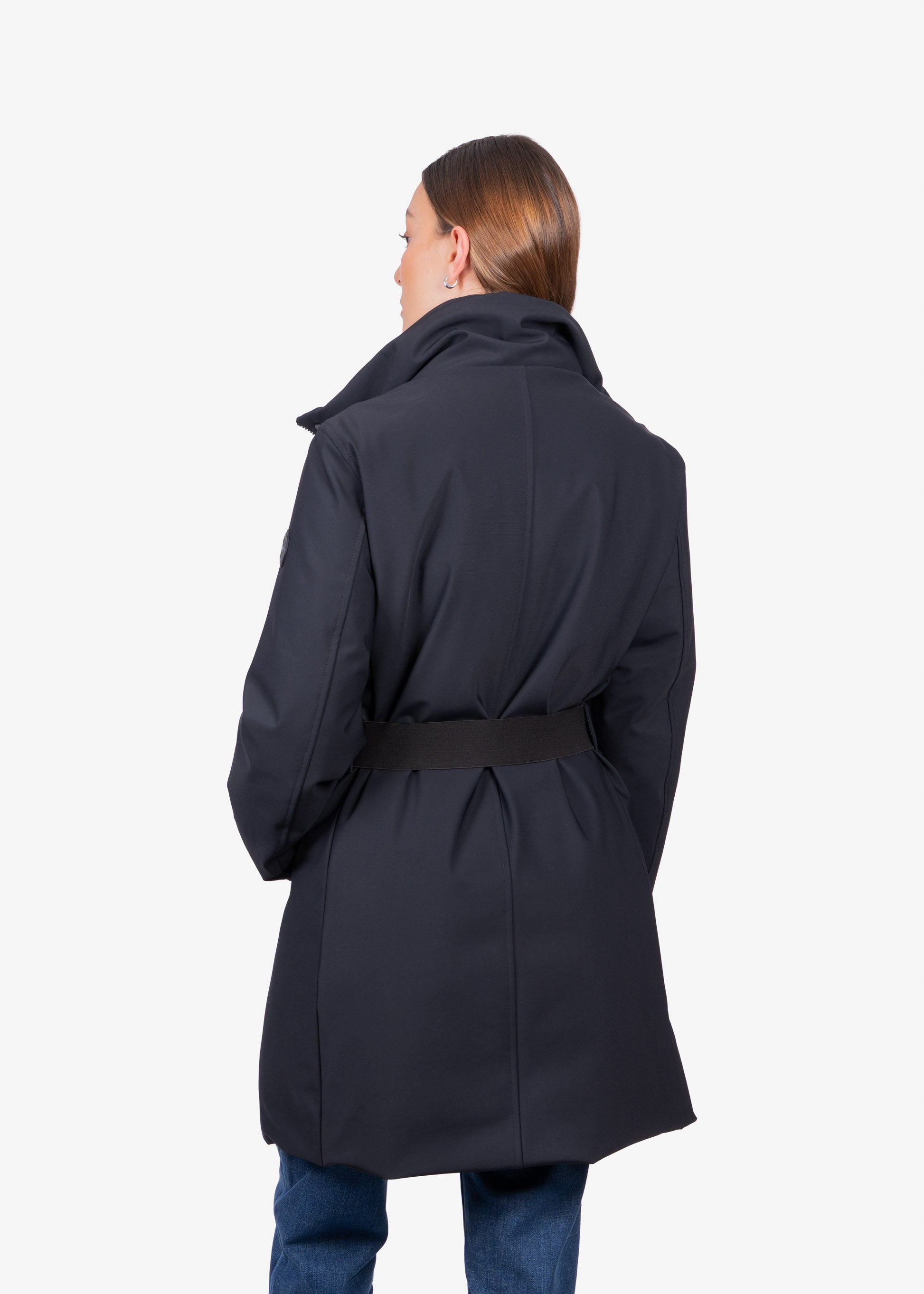 Abrigo Dama Negro Nylon + Sp H&B