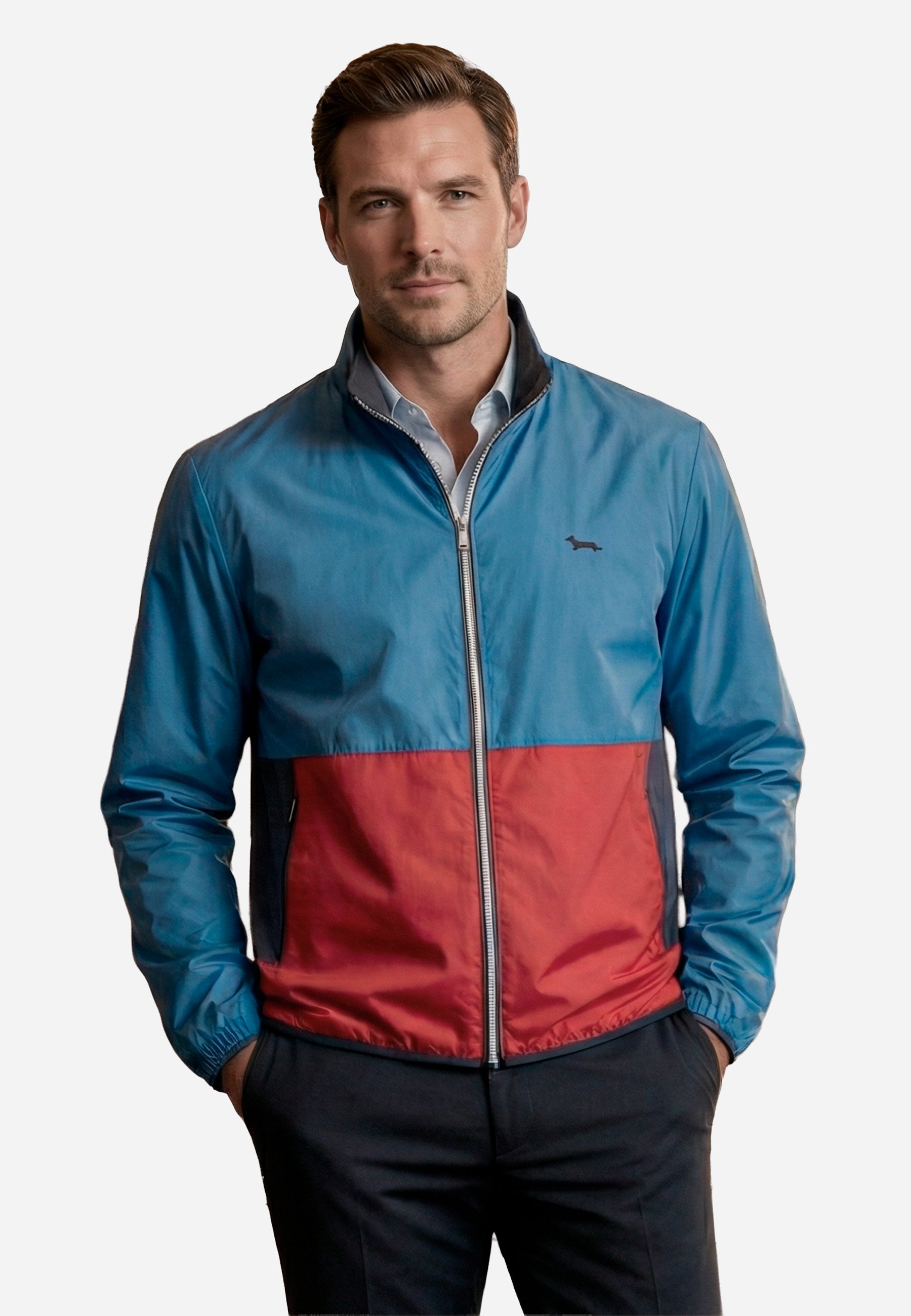 Chaqueta Azul-Rojo H&B.