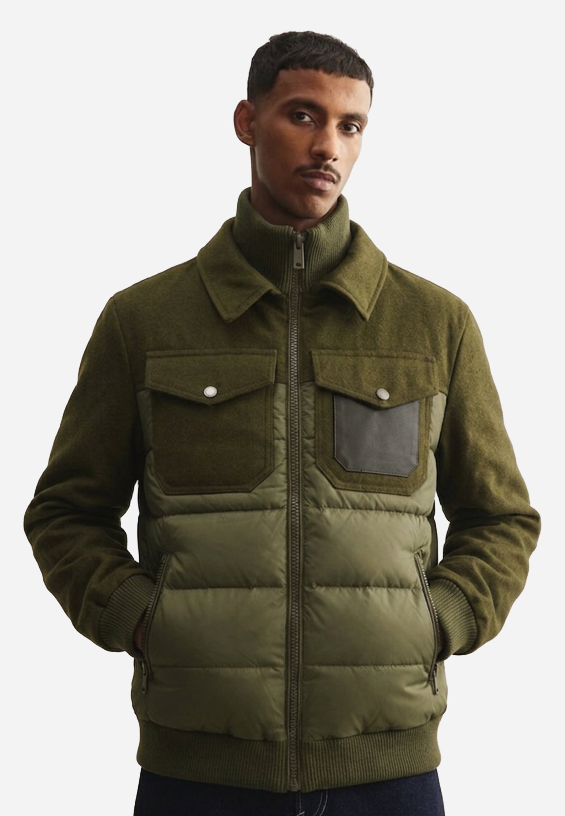 Chaqueta Verde Oliva Hombre H&B.