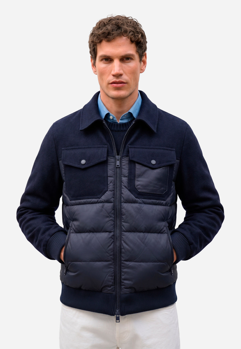 Chaqueta Azul Profundo Hombre H&B.